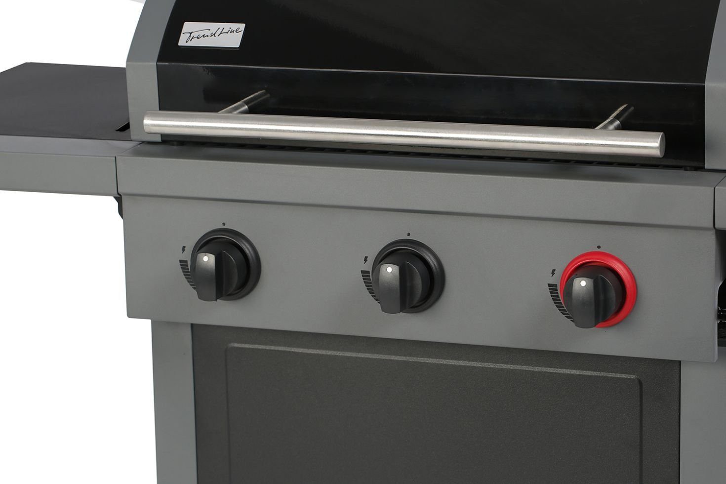 Trend Line Gasgrill TrendLine Gasgrill Brooklyn 3 Brenner, Deckelthermometer mit Rollen