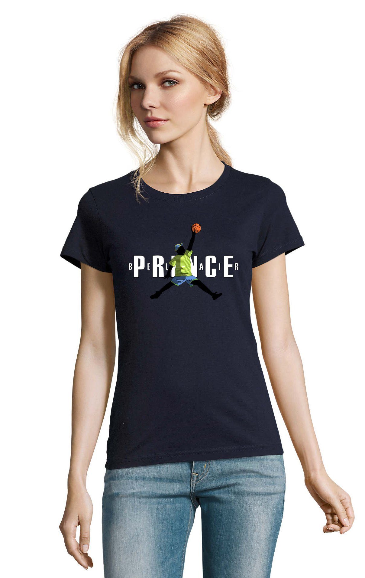 Blondie & Brownie T-Shirt Damen Fresh Prince Bel Air Basketball Navyblau