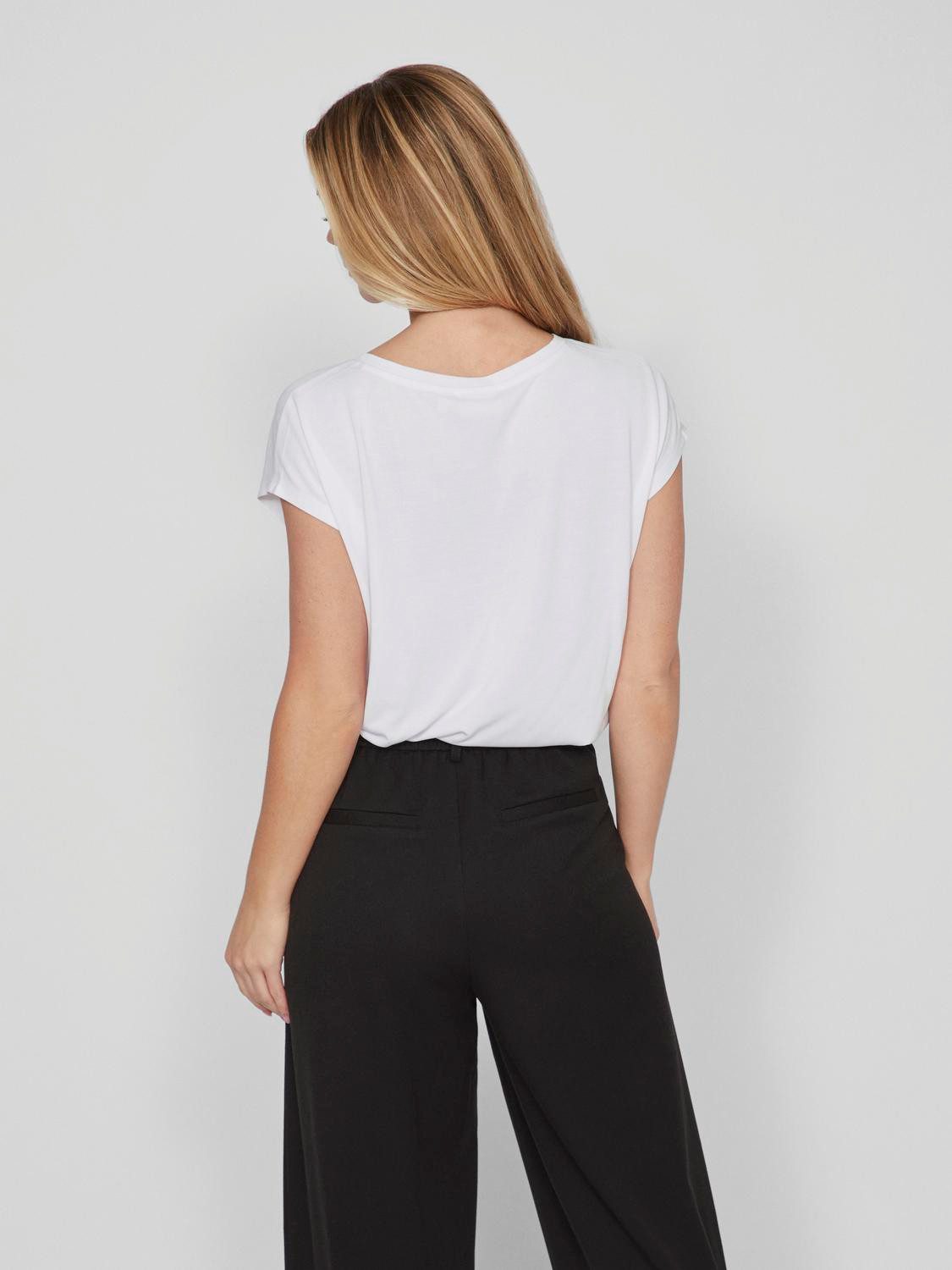 Vila V-Shirt VIMODALA V-NECK S/S TOP - NOOS