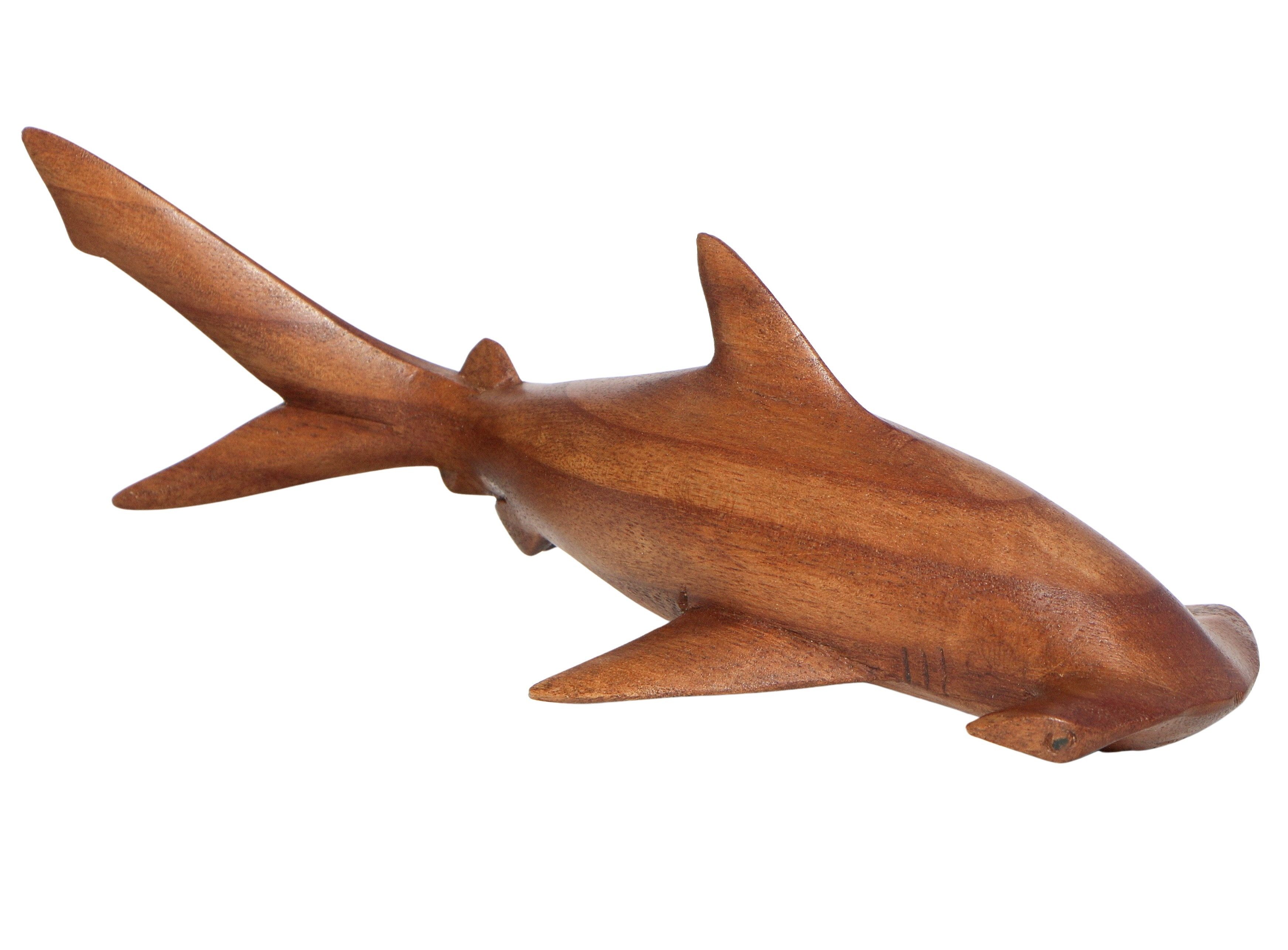 Wogeka Tierfigur Hammerhai Holz-Figur Tier Statue Hai Dekoration