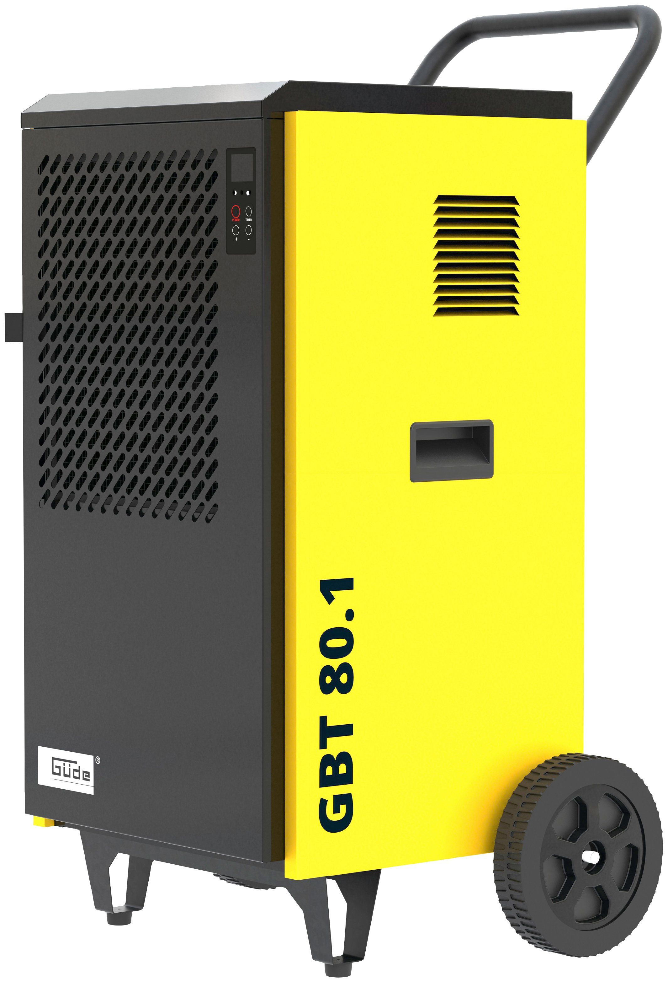 Güde Bautrockner Bautrockner GBT 80.1, für 160 m³ Räume, Entfeuchtung 80 l/Tag, inkl. Abflussschlauch für den Permanentbetrieb