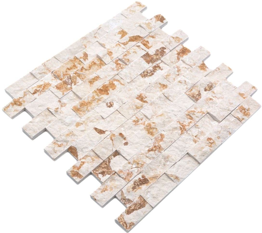 Mosani Mosaikfliesen Marmormosaik Mosaikfliesen Mosaikmatten 10 beige matt 