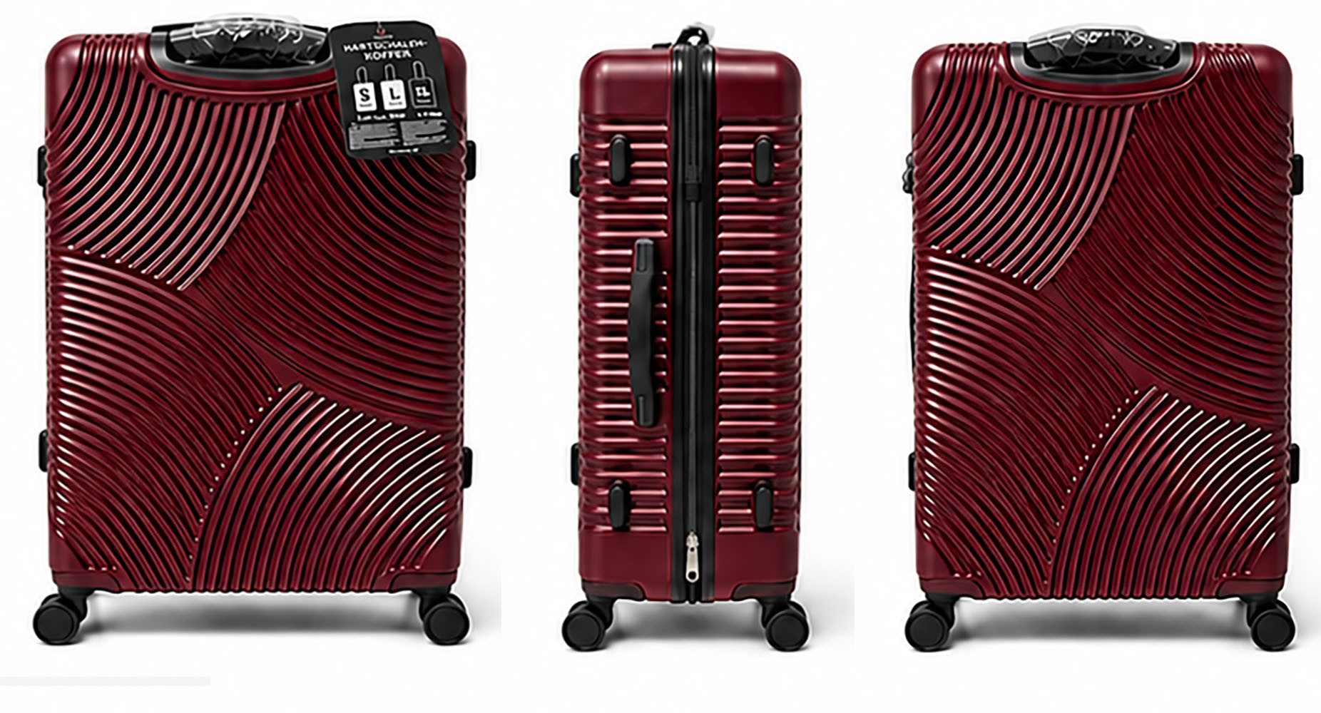 MaraShine Koffer MaraShine 3-teiliges Kofferset mit 360° Doppelrollen 3 Größen S, L, XL