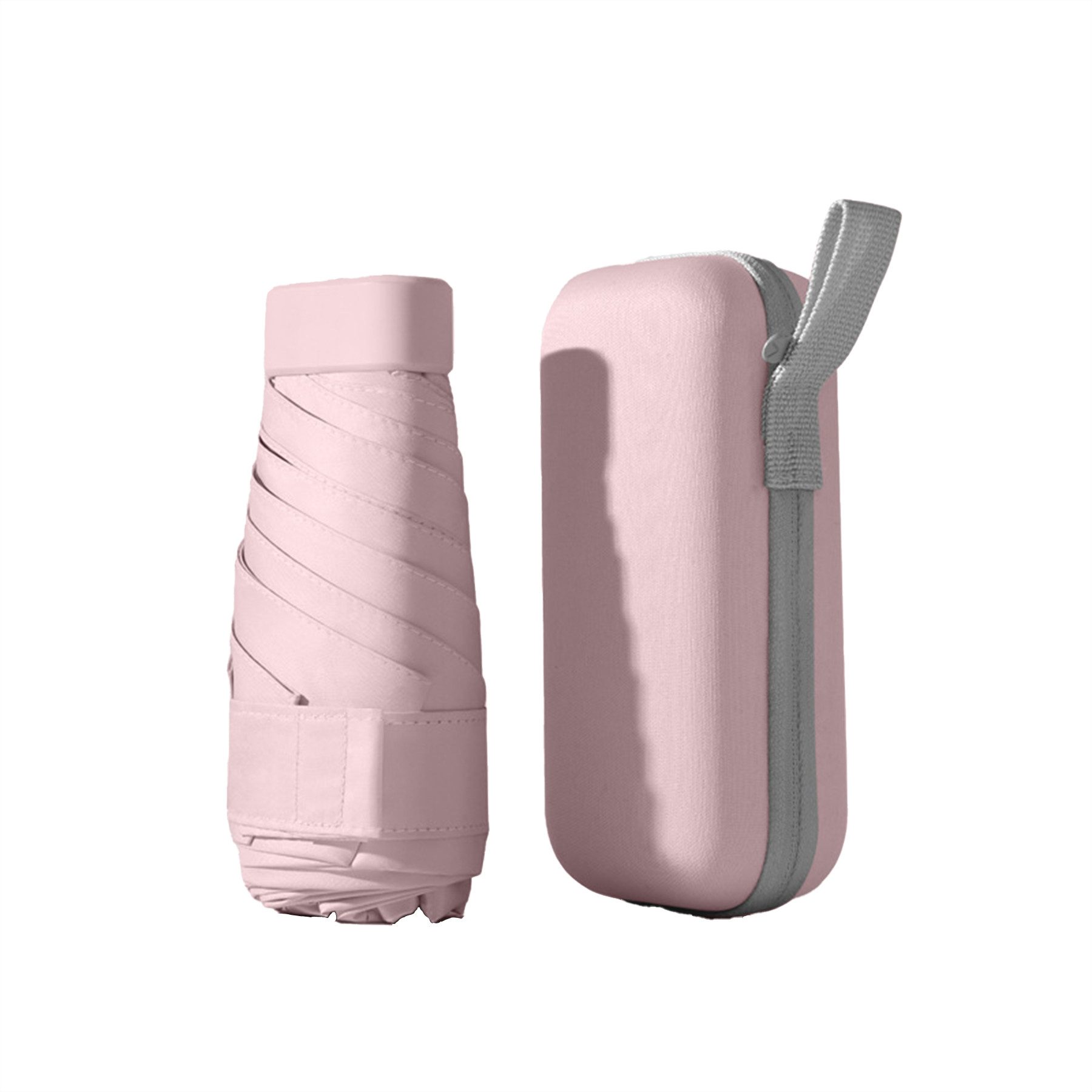 Mutig Taschenregenschirm Regenschirm Reise-Regenschirm,Mini Regenschirm, Kleiner UV-Regenschirm, Winddichter Regenschirm Mit Kapselhülle,Tragbarer Taschenschirm