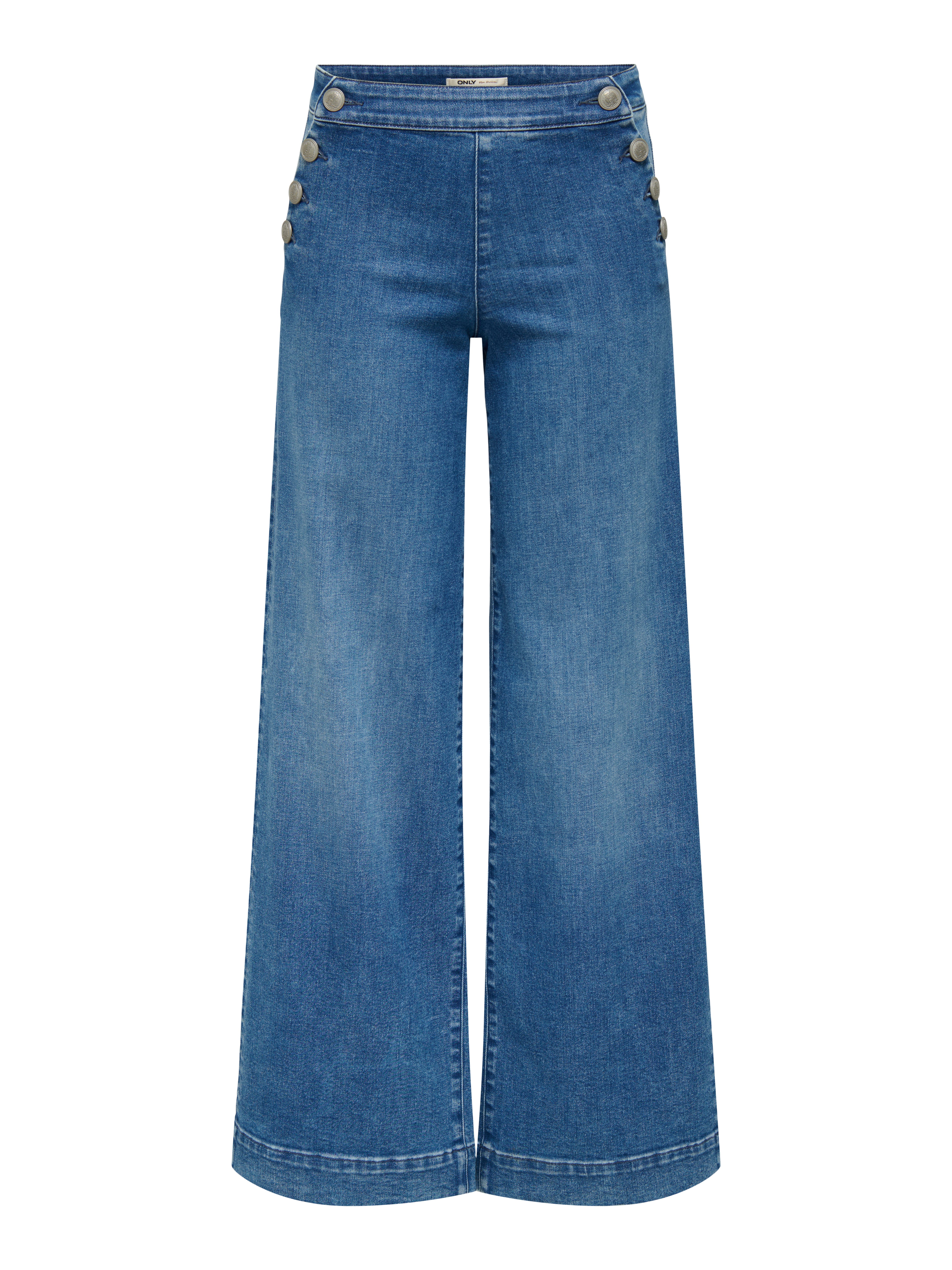 High-waist-Jeans ONLMADISON HW BUTTON WIDE DNM GEN769NOOS