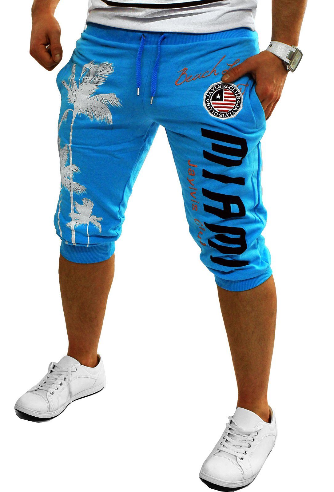 RMK Sweatshorts Herren Bermuda Short 3/4 Hose Kurze Jogginghose Sport Miami günstig online kaufen