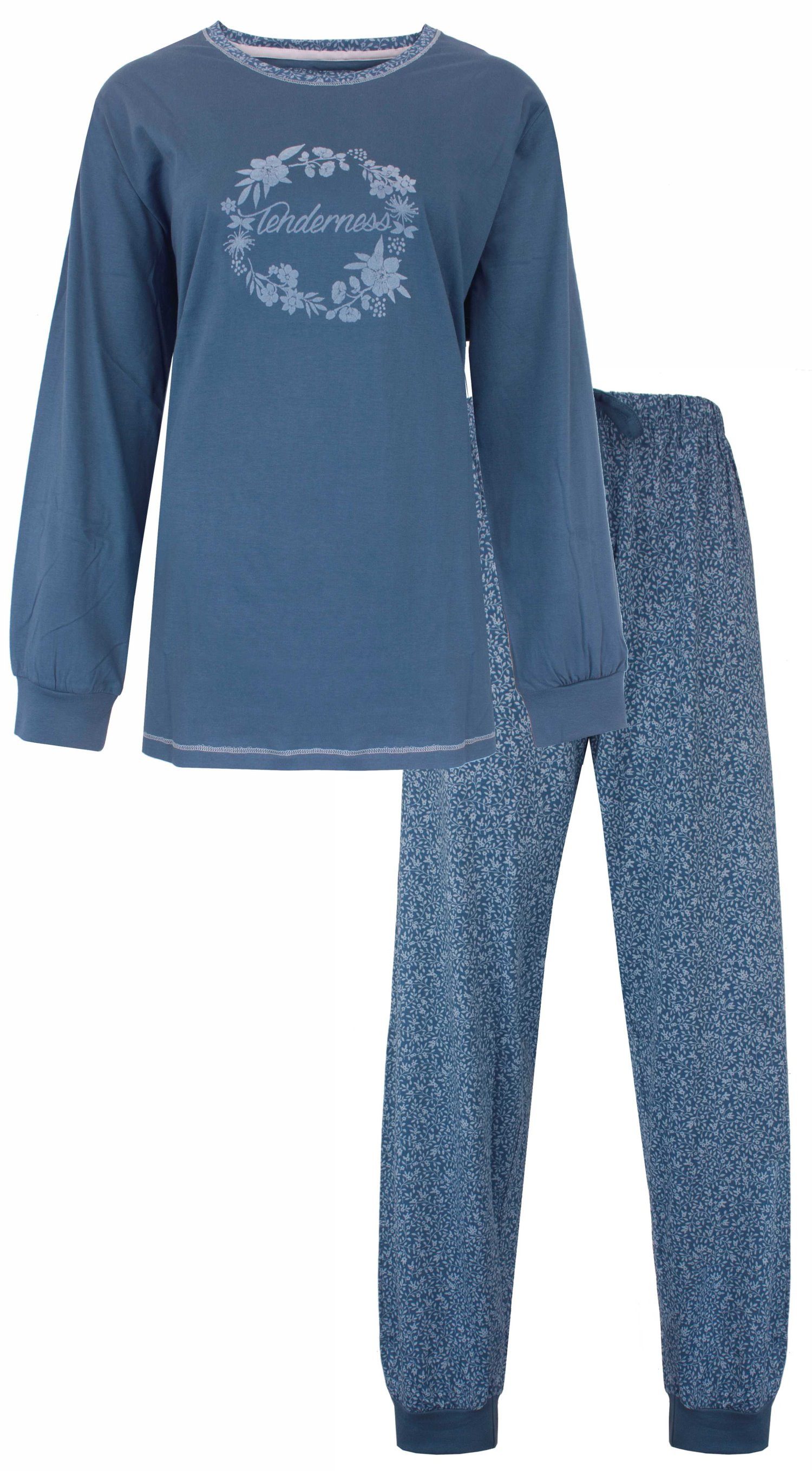 Tenderness Schlafanzug Damen Pyjama lang mit günstig online kaufen