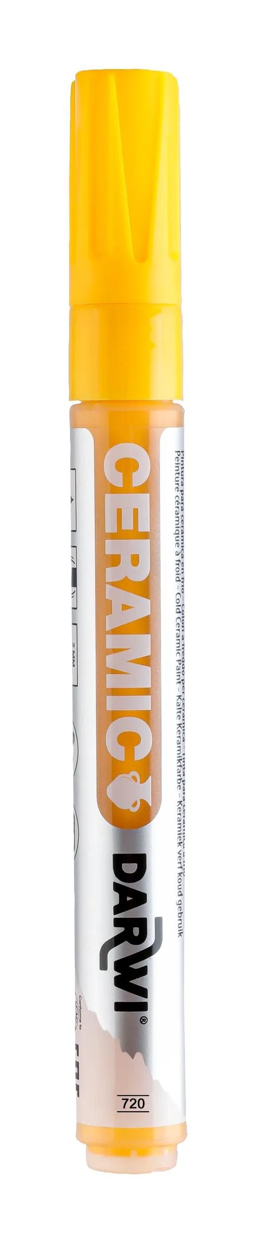 Marker 6x Keramikfarbe, Marker 2mm Spitze, 6ml, Dunkelgelb DA0340013720C