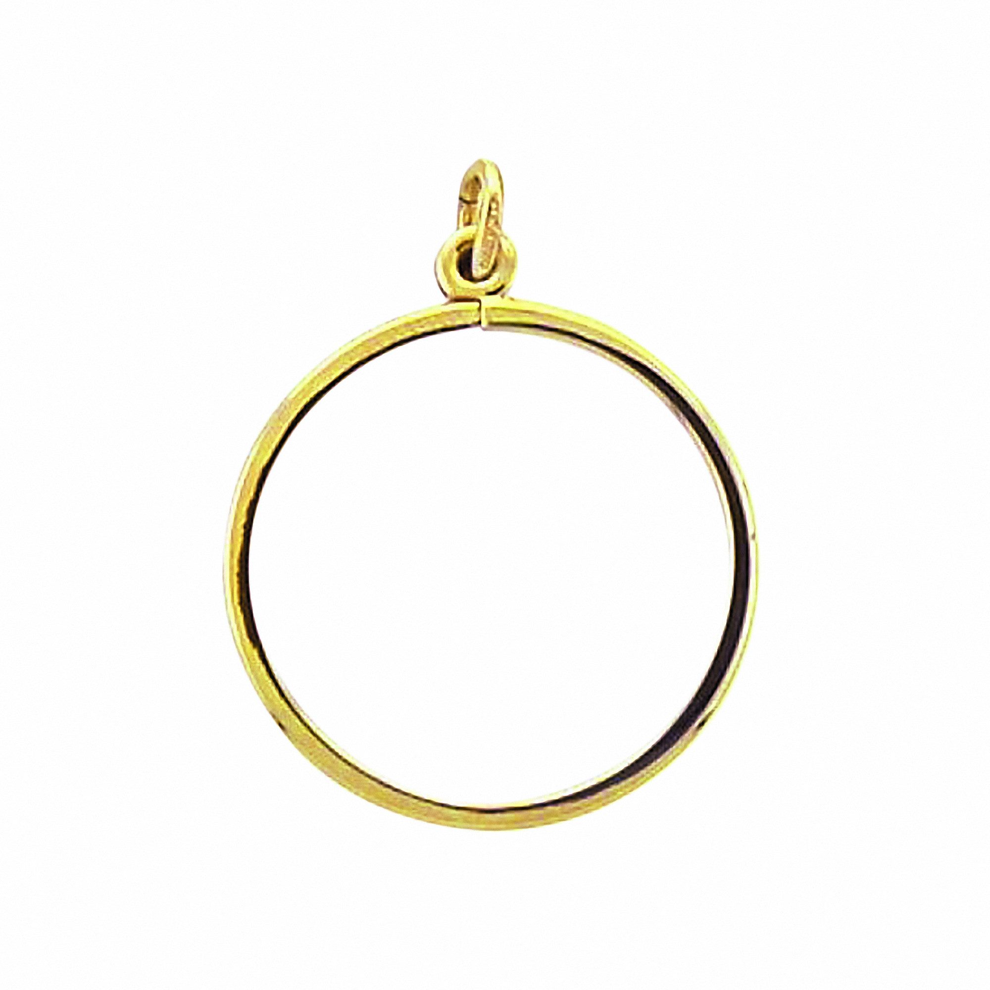 Kettenanhänger 585 Gold Münzfassung