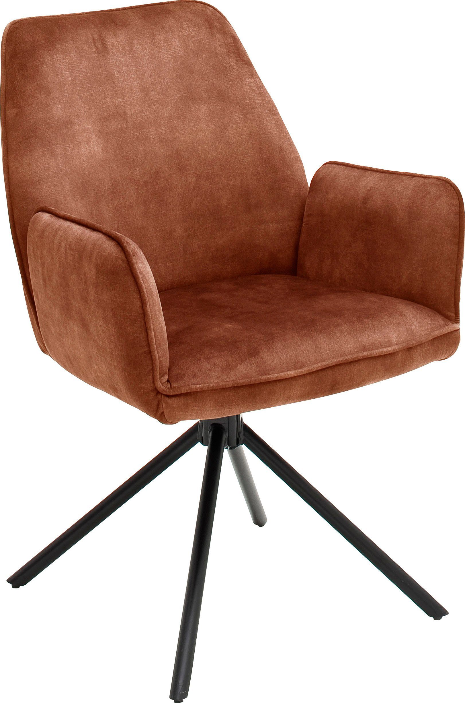 | Rostbraun Keder, furniture bis Kg Veloursoptik Vintage 2 St), Rostbraun belastbar mit 120 Stuhl Ottawa MCA (Set, mit Armlehne Esszimmerstuhl