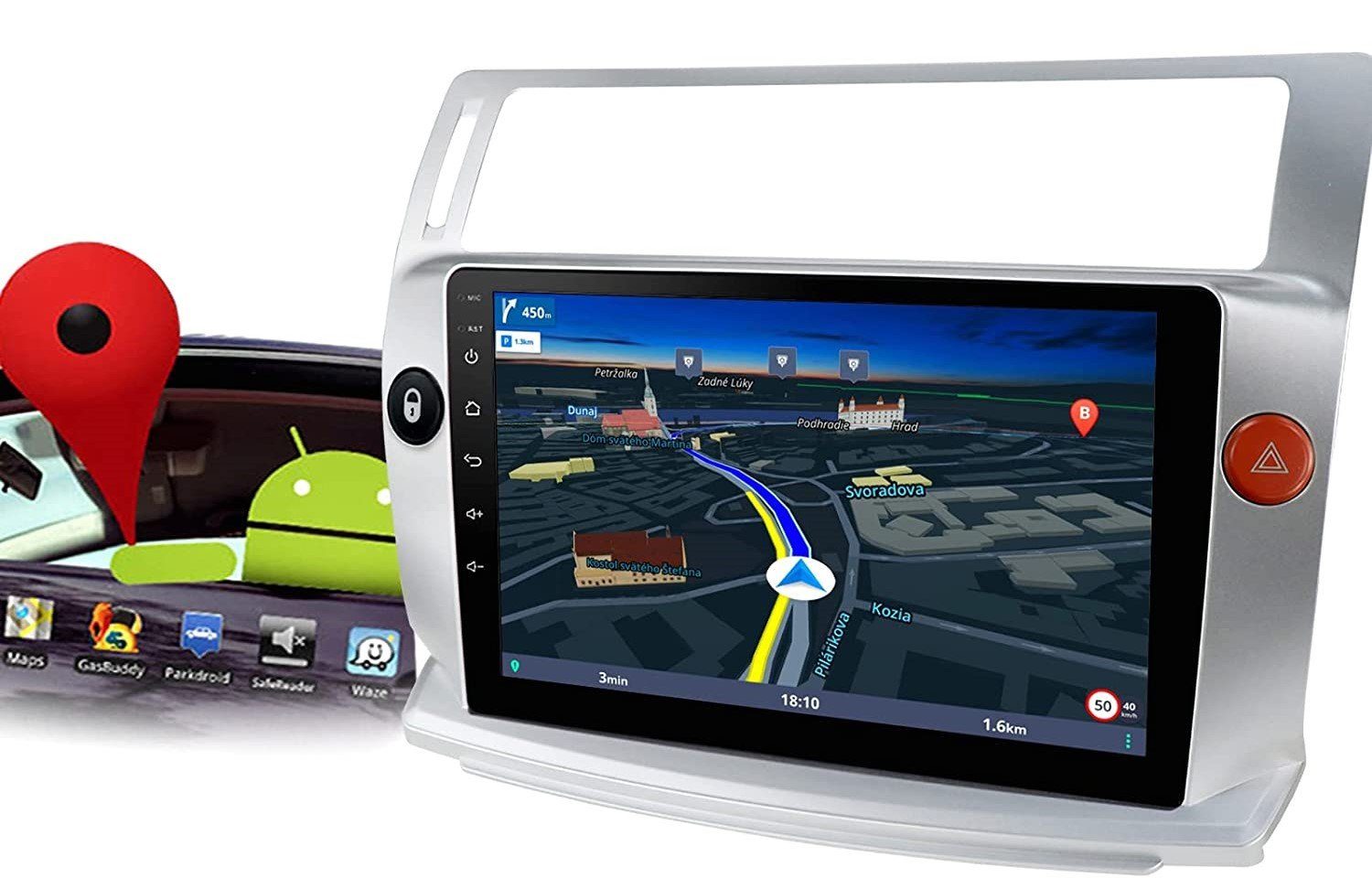 9 Zoll Citroen Navi Android C-Quatre GPS Autoradio GABITECH 2004-2011 11 Autoradio Für