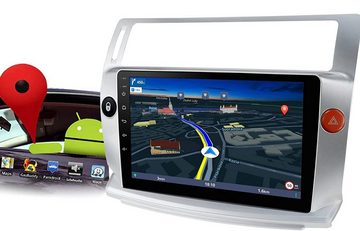 GABITECH 9 Zoll Android 13 Autoradio GPS Navi Für Citroen C-Quatre 2004-2011 Autoradio