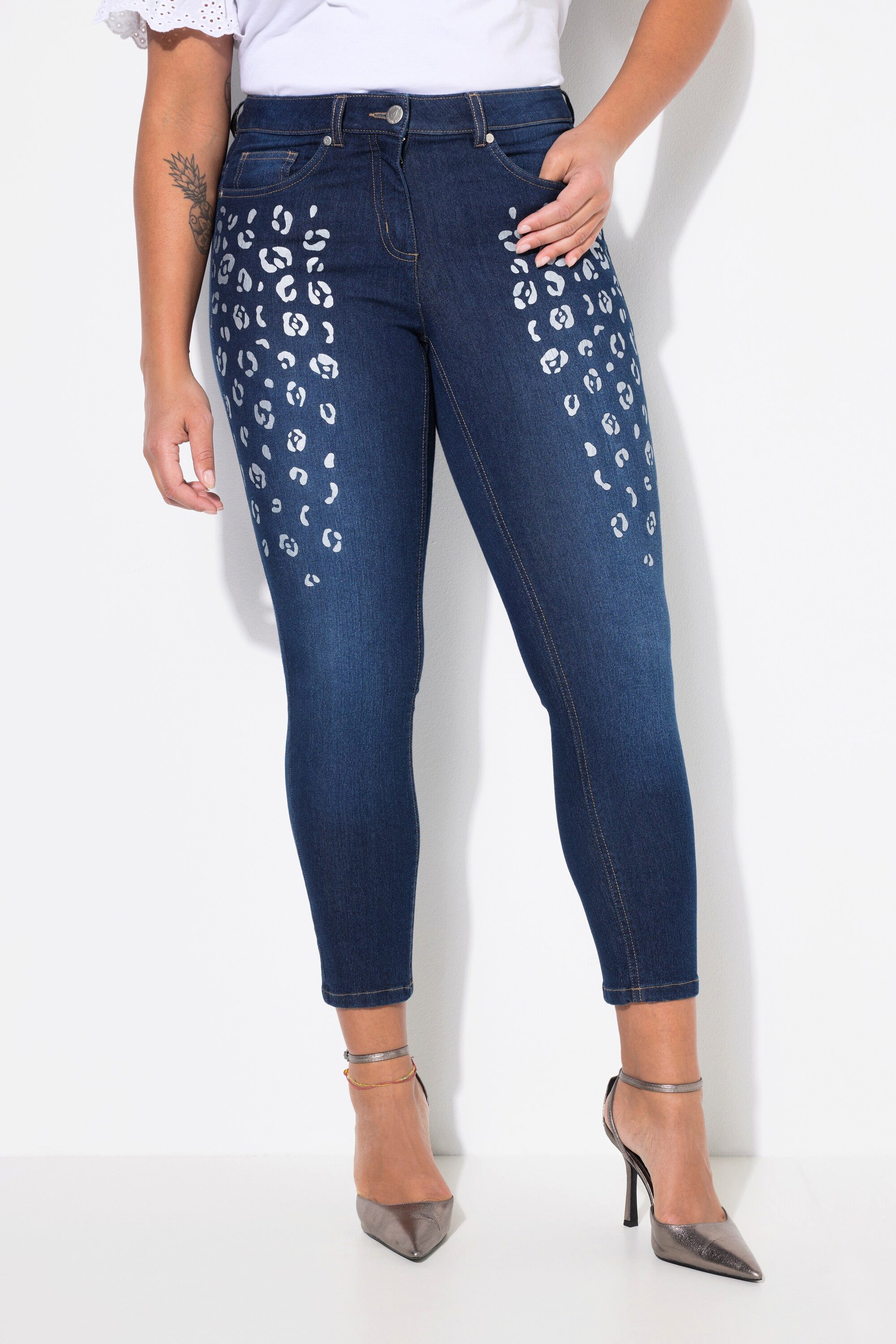 Regular-fit-Jeans Skinny-Jeans Slim Fit silberner Leo 5-Pocket