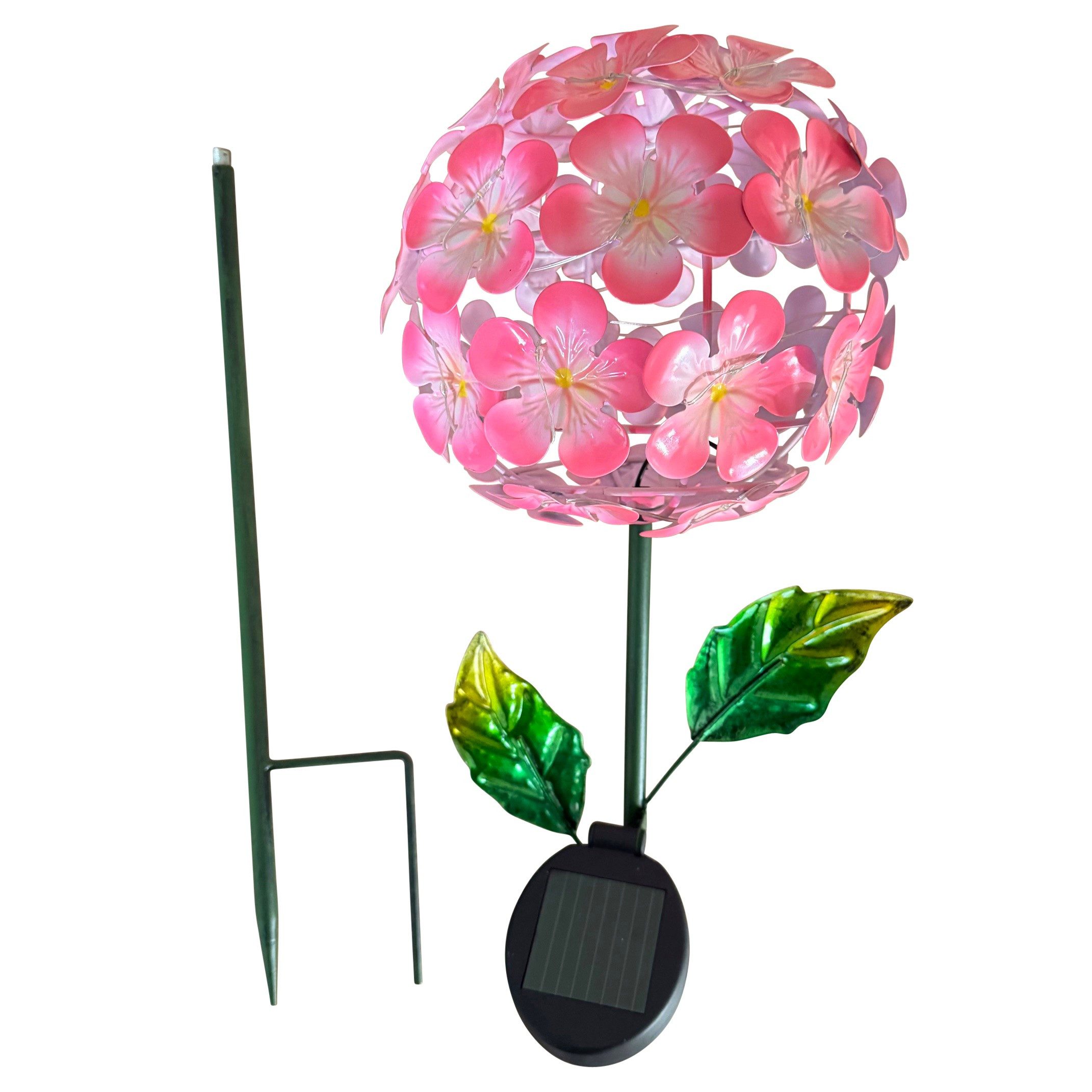 Online-Fuchs Gartenstecker - Beetstecker Hortensien Blüte aus Metall mit LE günstig online kaufen