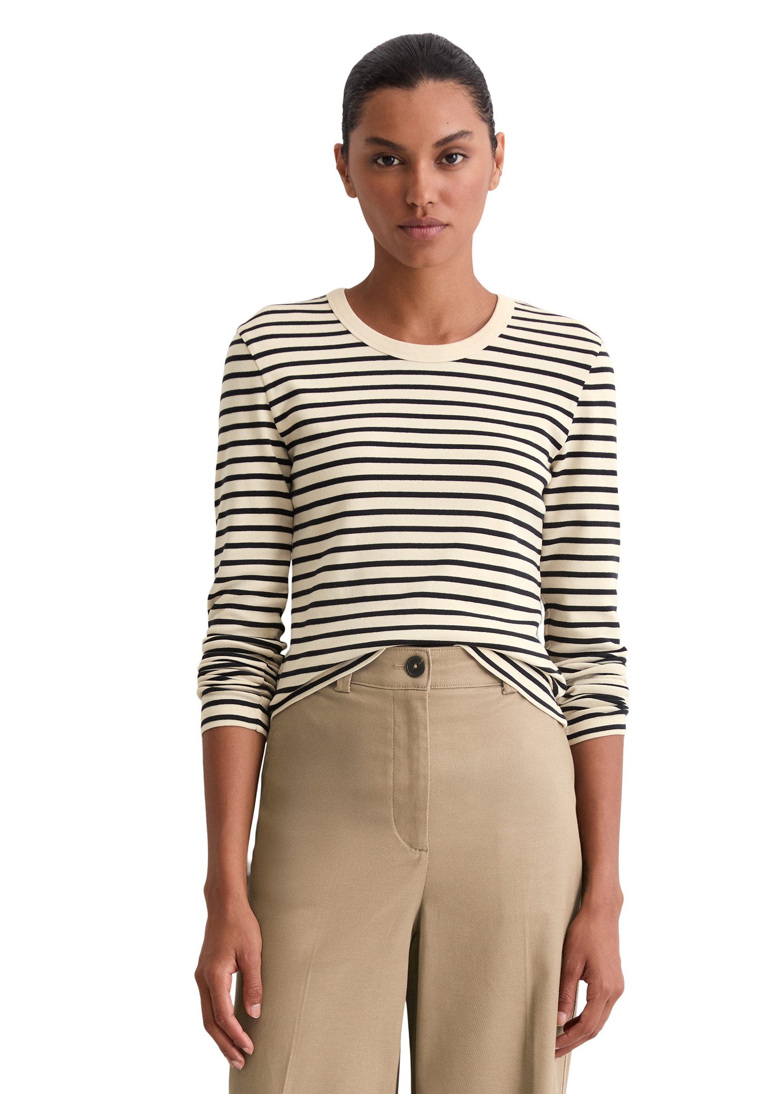 Marc O'Polo Langarmshirt aus reiner Bio-Baumwolle