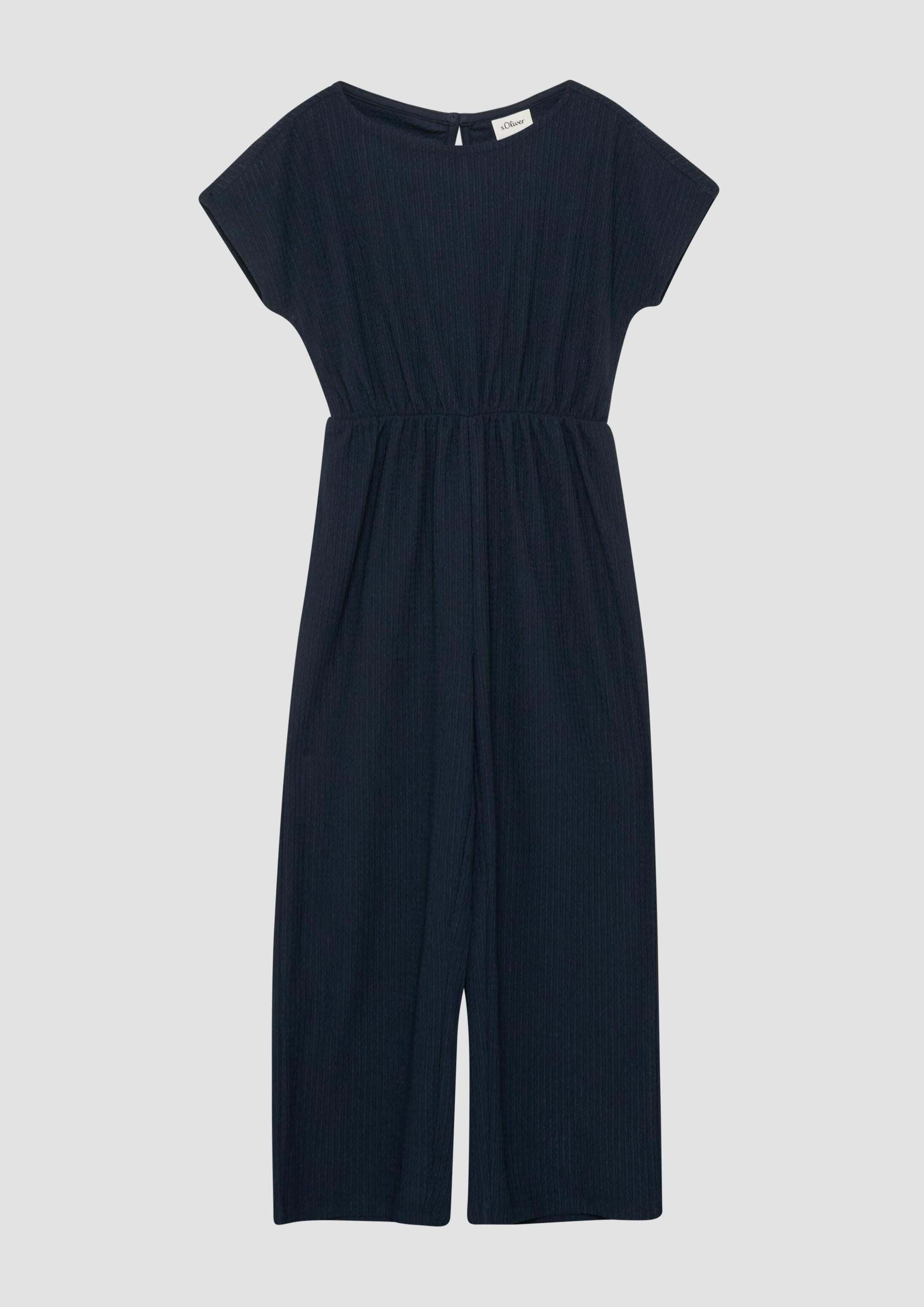 s.Oliver Jumpsuit Overall Strukturierter Overall mit Wide Leg