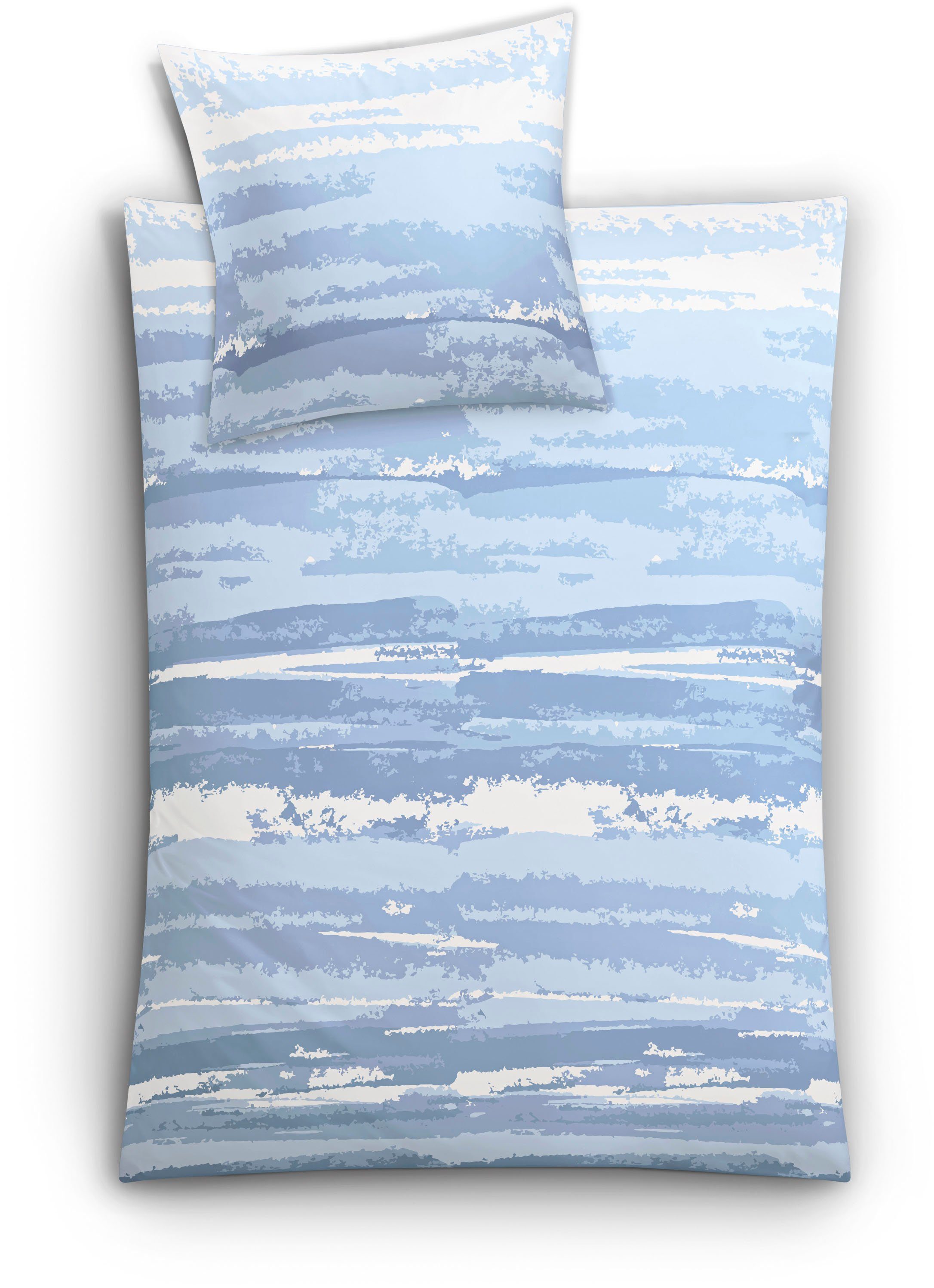 Kleine Wolke Bettwäsche Ballade, Mako-Satin, 2 teilig, in Blautönen