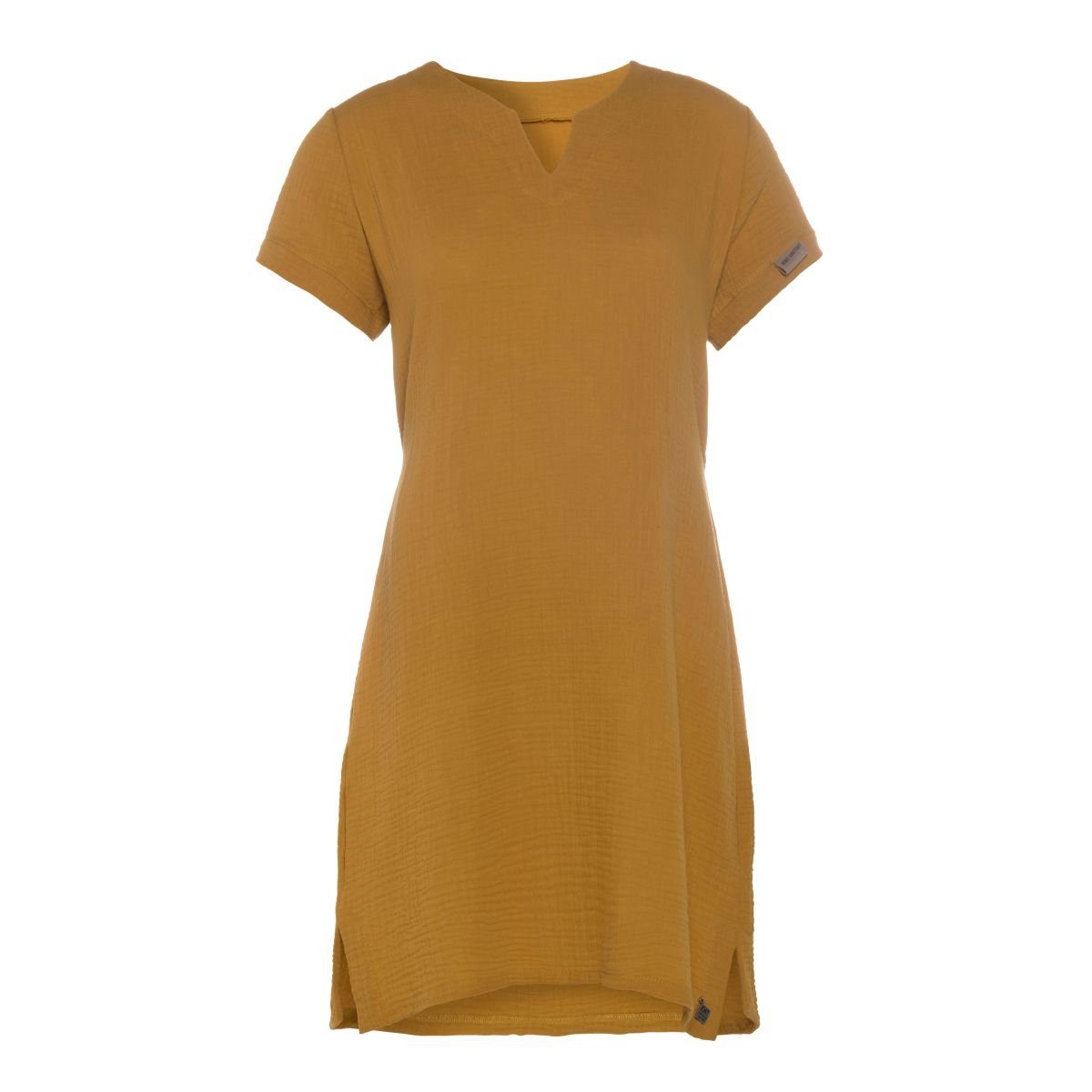 Knit Factory Strickkleid Knit Factory Indy Kleid L Glatt Gelb Kleid Strickkleid Sommer Kleid