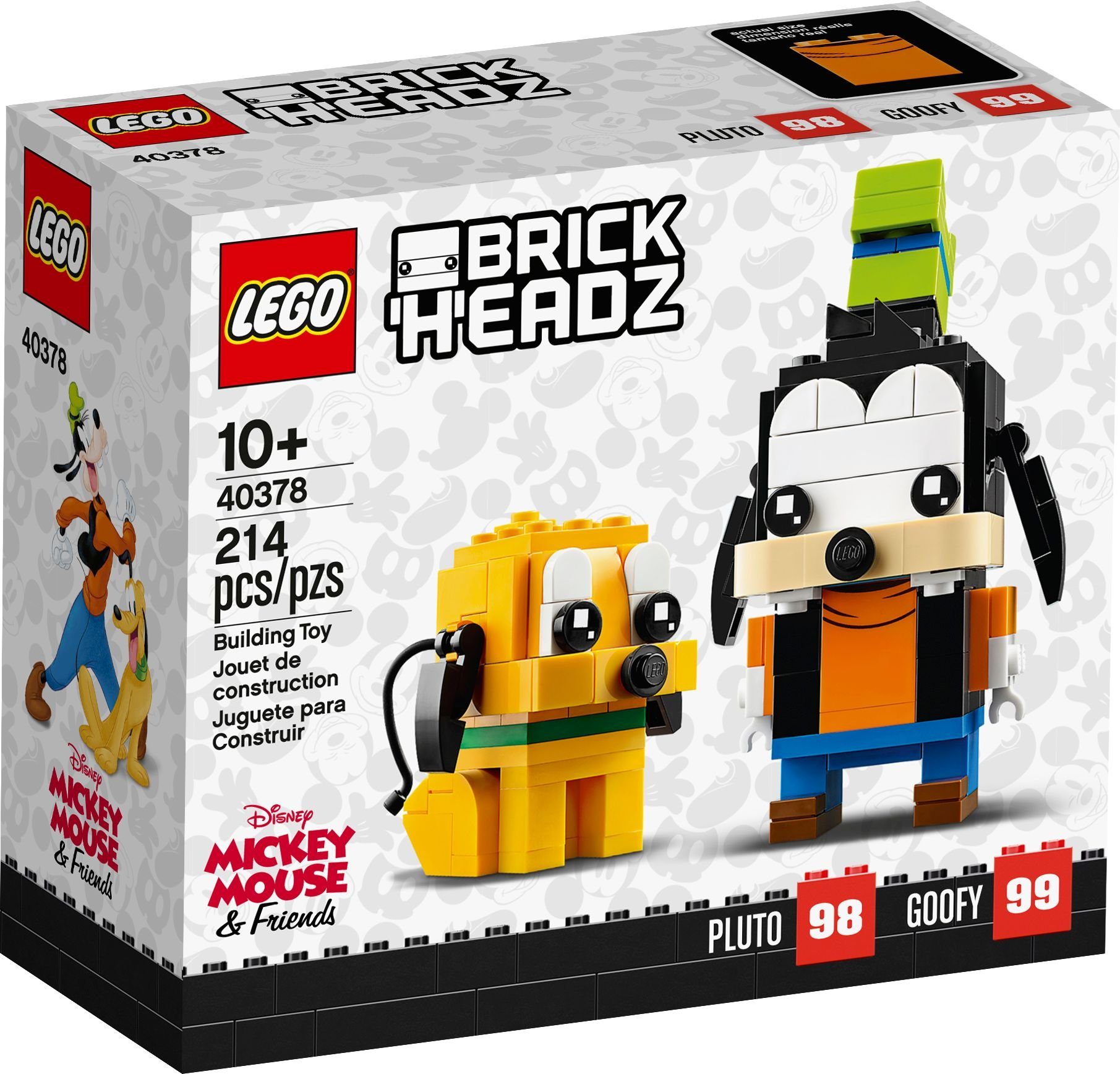 LEGO® Konstruktionsspielsteine LEGO® BrickHeadz - Goofy & Pluto, (Set, 214 St)