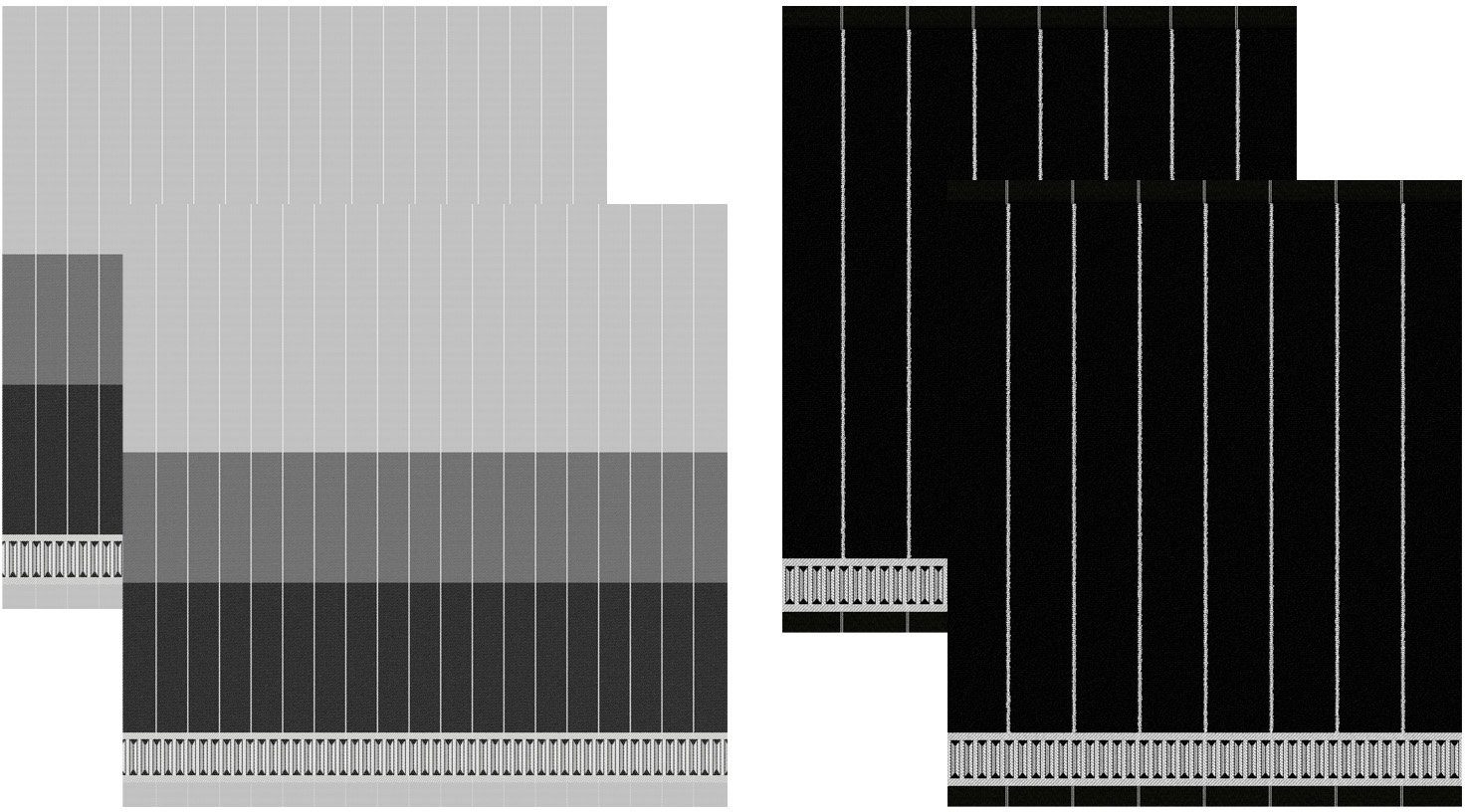 DDDDD Geschirrtuch Jules, (Set, 4-tlg., Combi-Set: bestehend aus 2x Küchentuch + 2x Geschirrtuch)