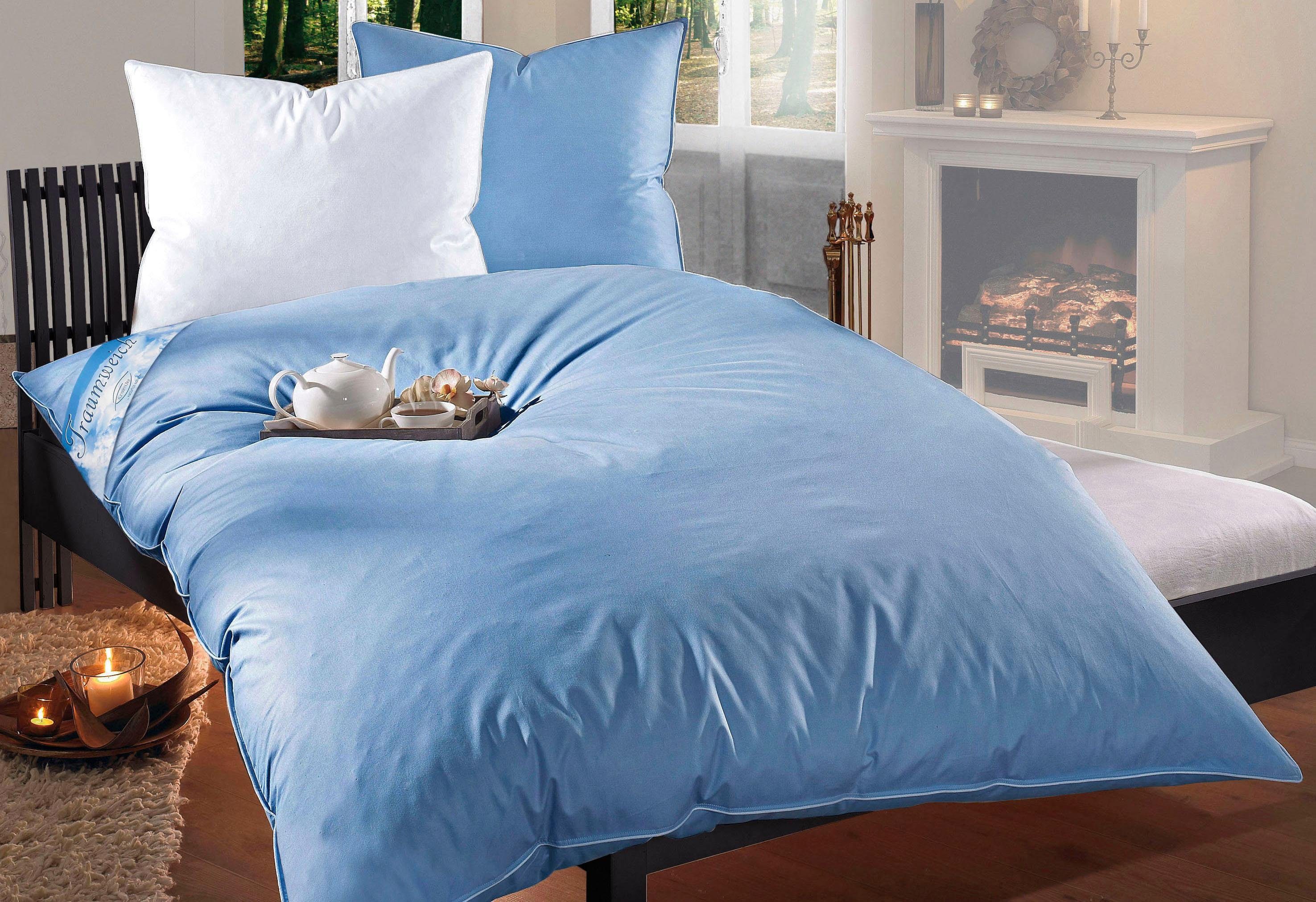 RIBECO Federbettdecke Leon, Ballonbettdecke Leon, 135x200 & 155x220 cm, Füllung: 90% Federn, 10% Daunen, Bezug: 100 % Baumwolle, Hergestellt in Deutschland