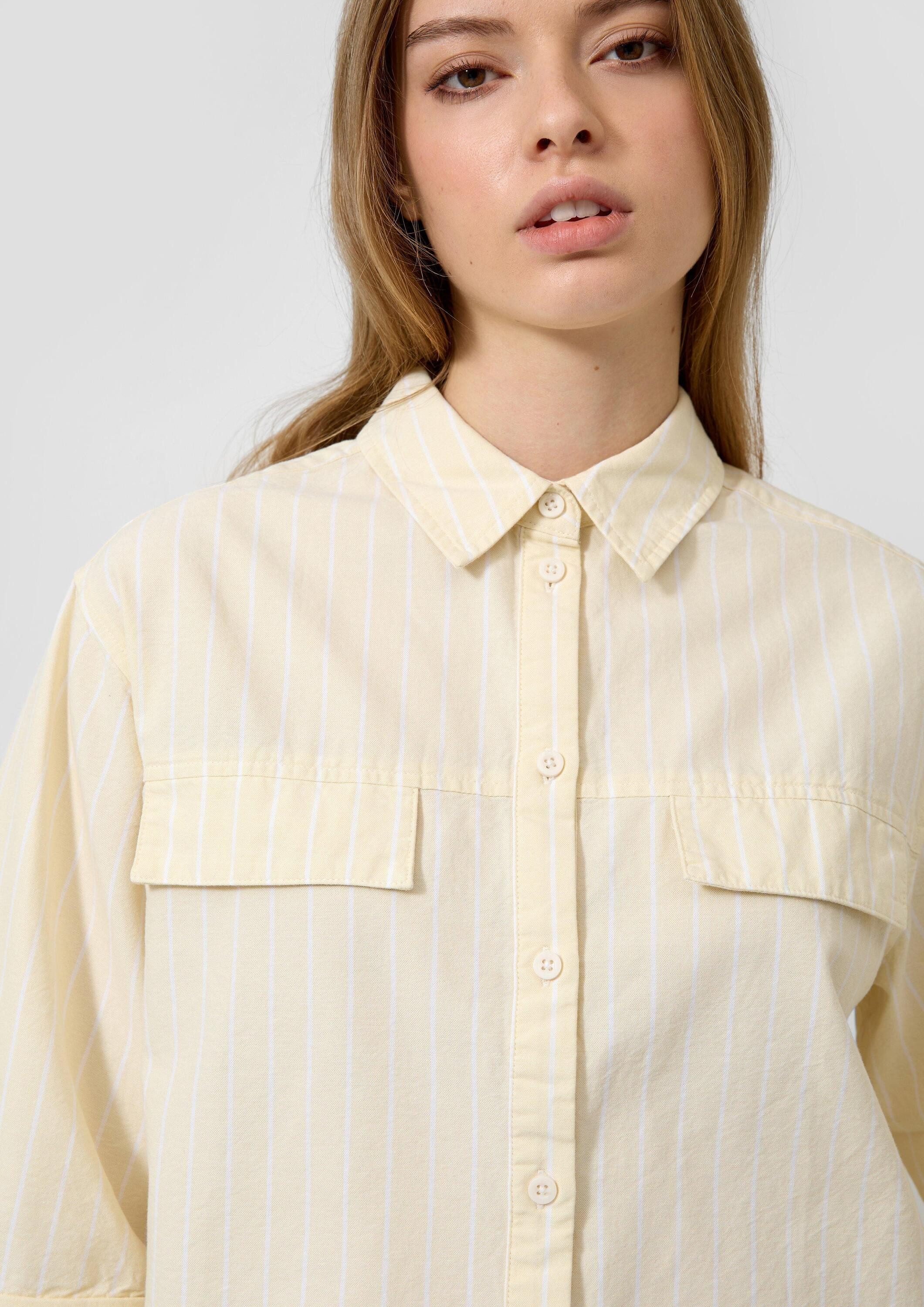 QS Kurzarmbluse Bluse Streifenbluse