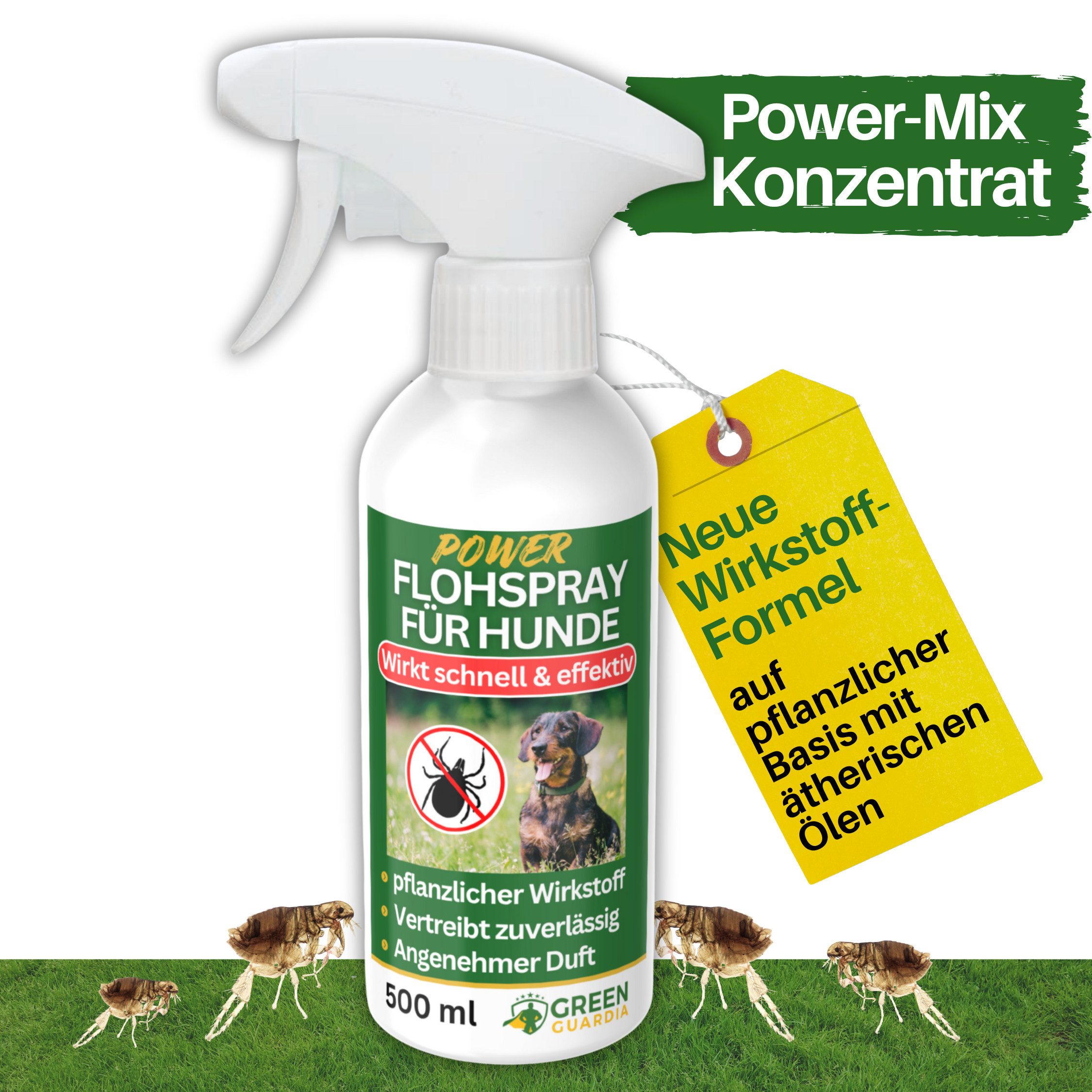 Insektenvernichter Flöhe Abwehrspray Power-Konzentrat für Hunde, 500ml