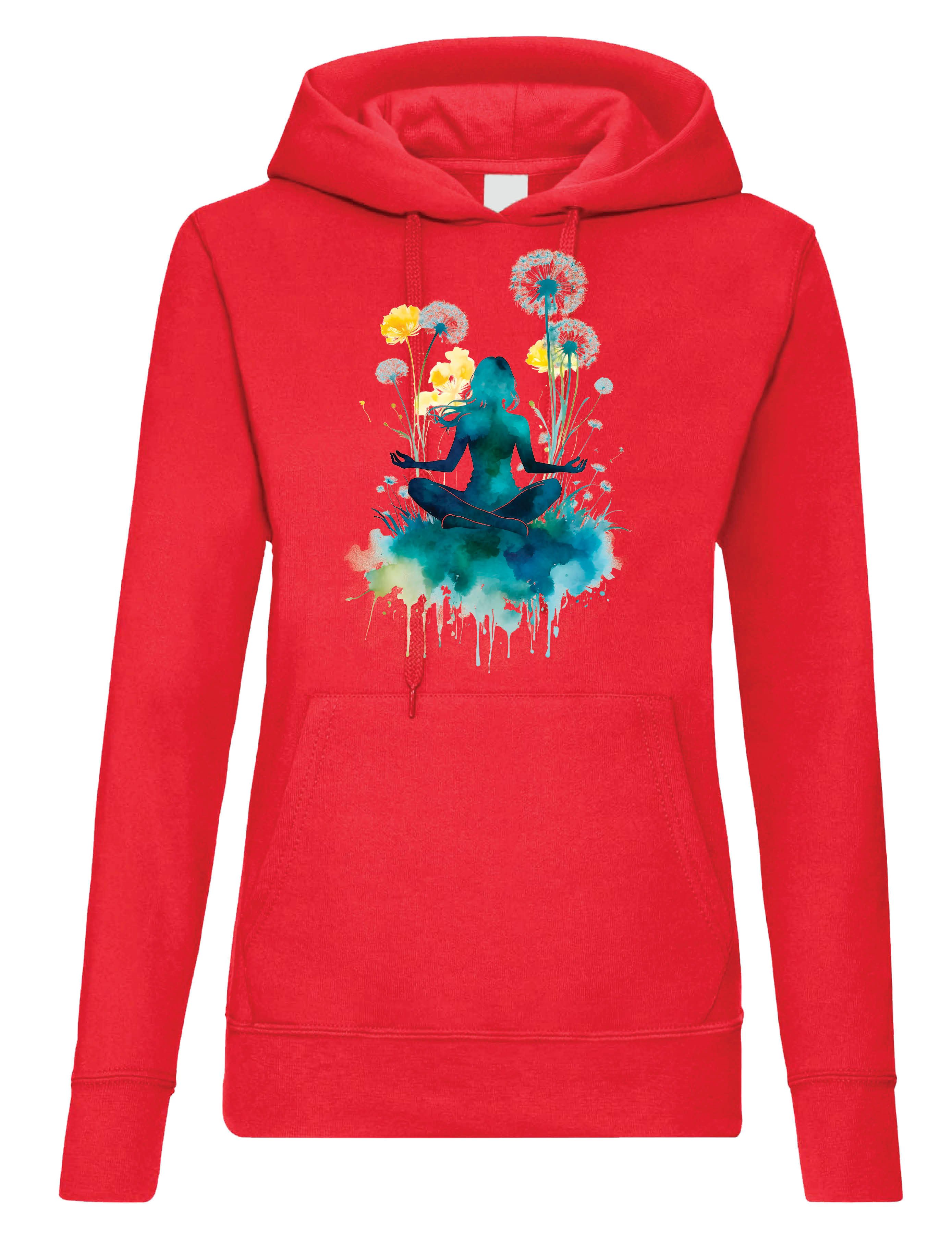 Kapuzenpullover Damen Hoodie Pullover "Yoga Frau" zum entspannen und erholen
