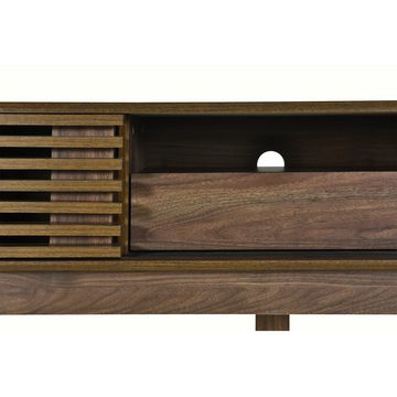 Celya TV-Schrank mit einer Schublade und zwei Schiebetüren TV-Möbel, TV-Board, TV-Lowboard, Retro-Holzfarbe