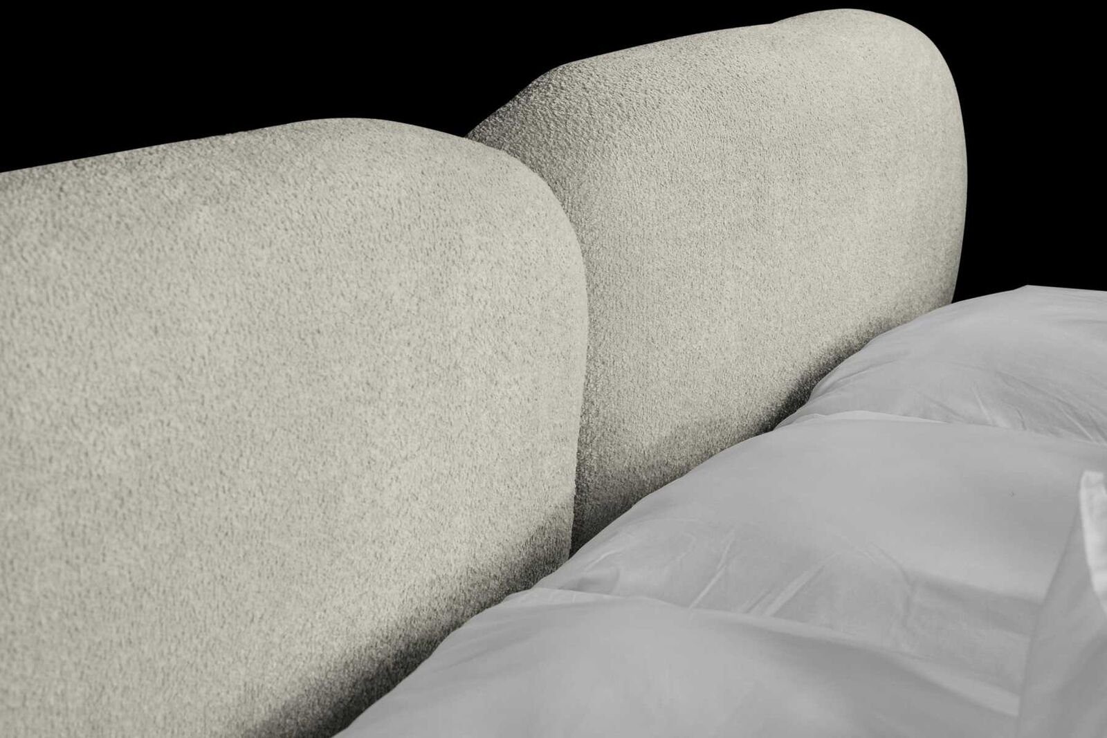 JVmoebel Bett Luxus Bettrahmen 180x200 1x cm Europa Grau Bett), Betten in Farbe Kopfteil (1-tlg., Made Schlafzimmer