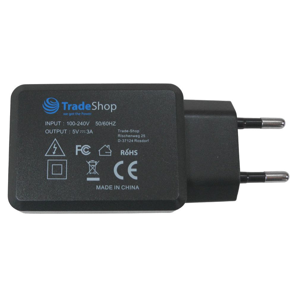 Trade-Shop 5V/3A Wand Adapter Plug Ladegerät Netzteil Universal Anschluss USB-Adapter zu USB, USB Netzteil / Stecker / Reiseadapter / Netzstecker / Ladegerät – Bild 2 von 2