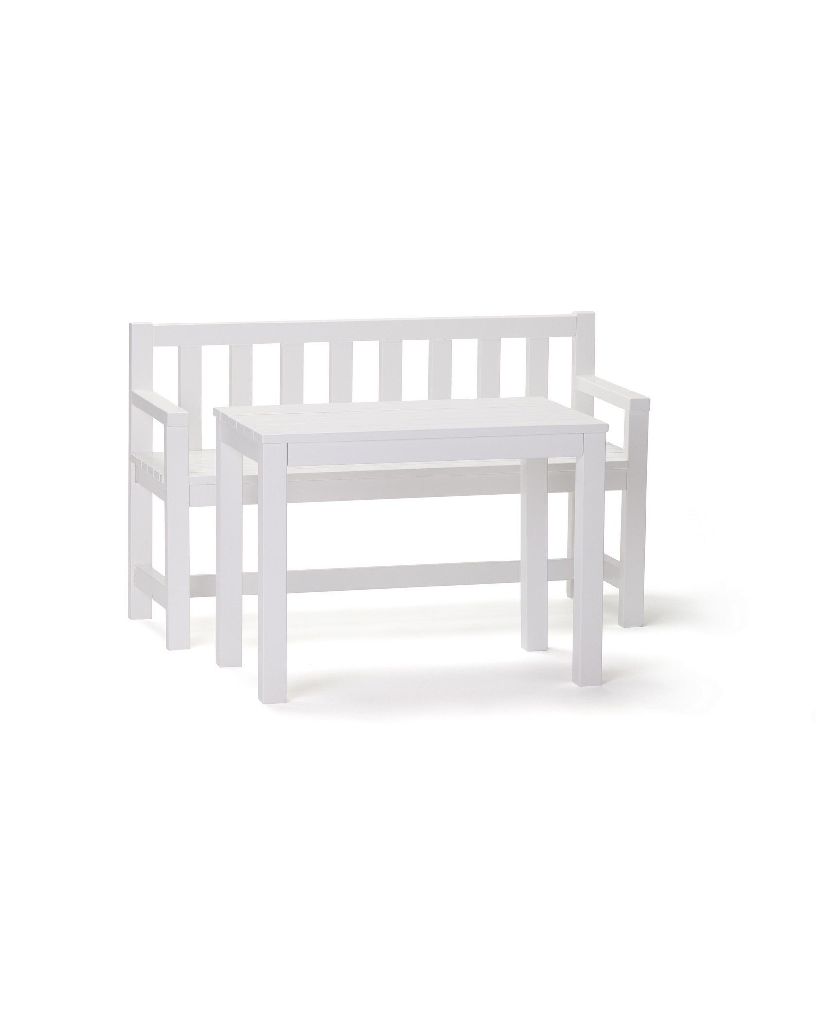 Kids Concept Garten-Kindersitzgruppe Gartensofa und Tisch, weiß