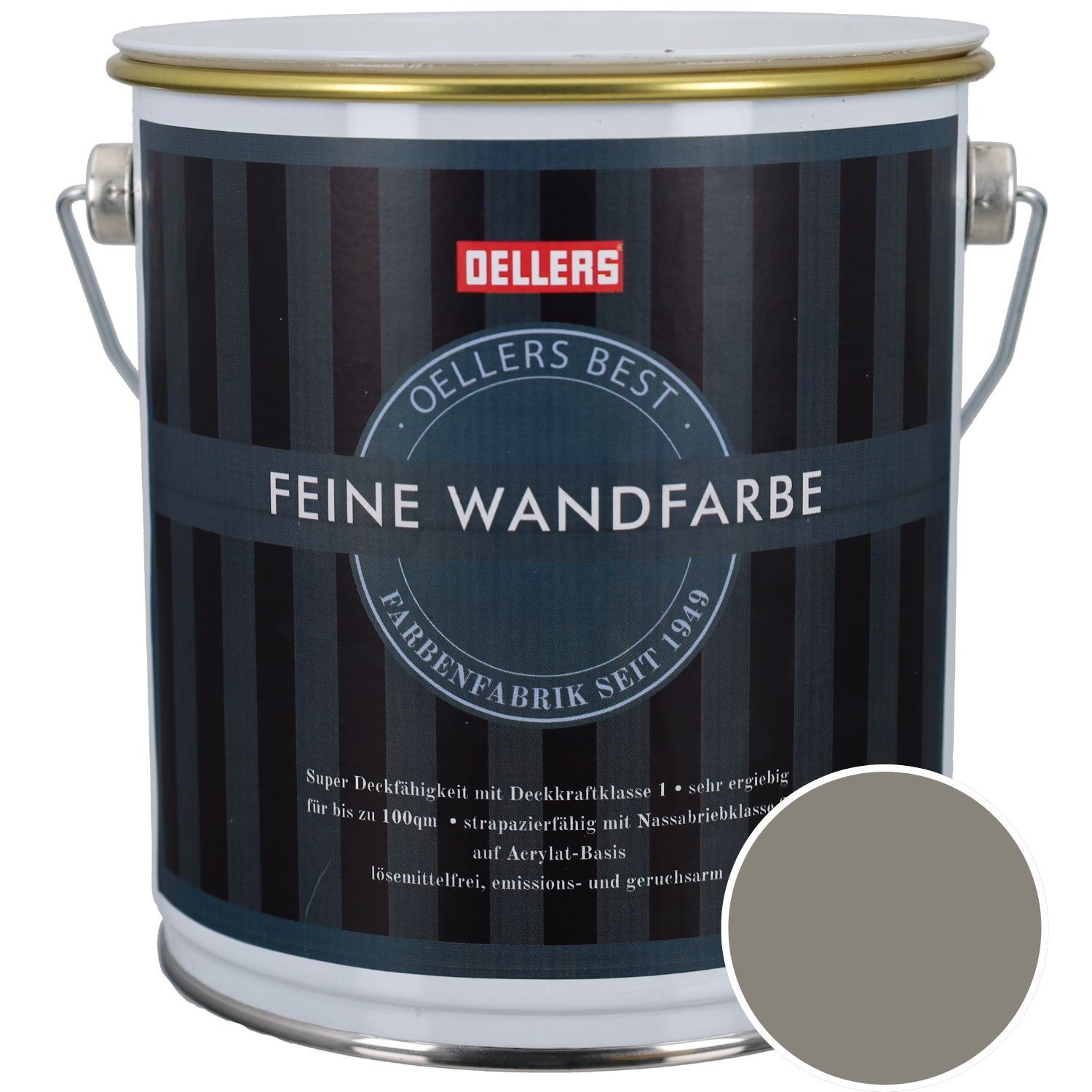 OELLERS Wandfarbe Premium, Feine Wandfarbe, 2,5 Liter Matt