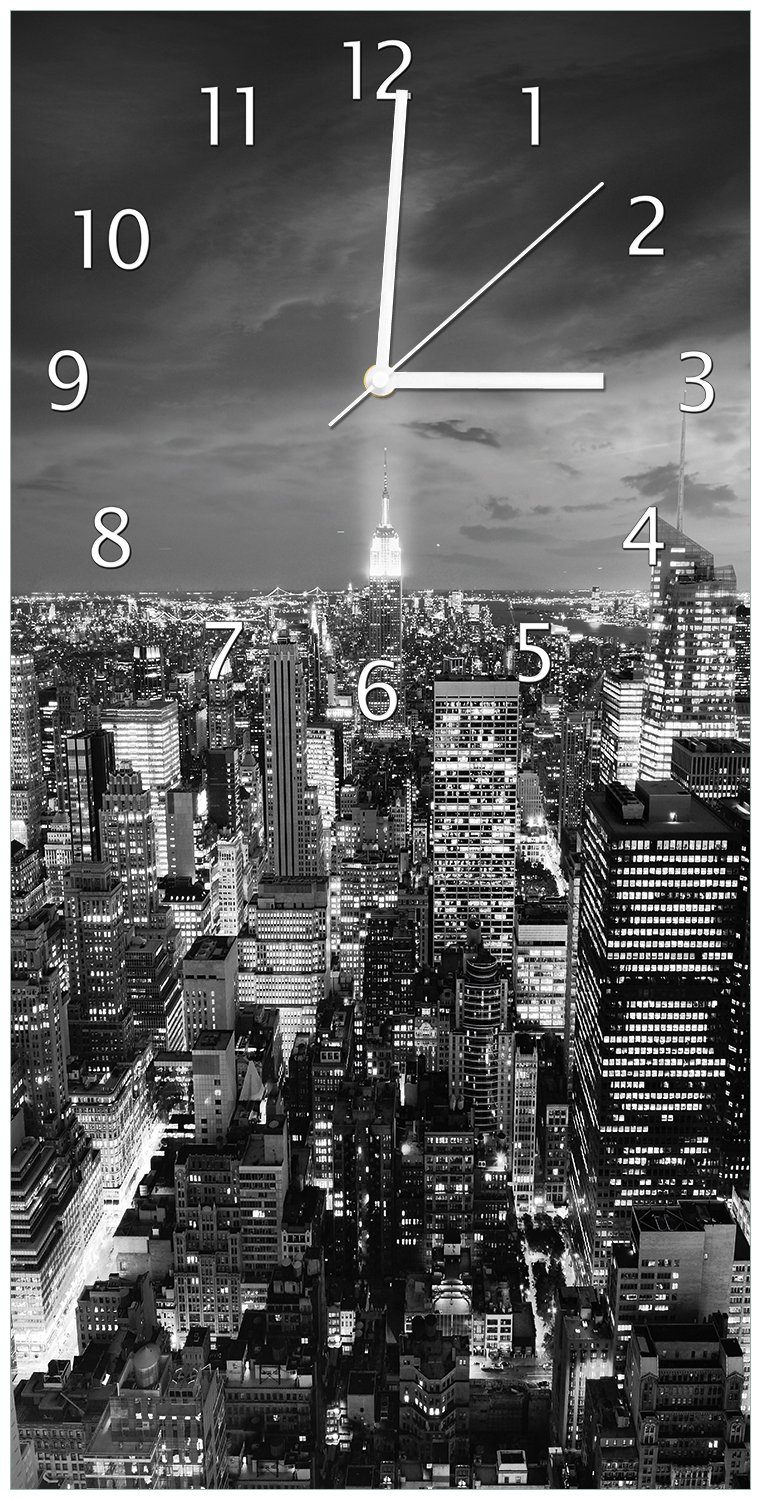 Wallario Wanduhr New York bei Nacht günstig online kaufen