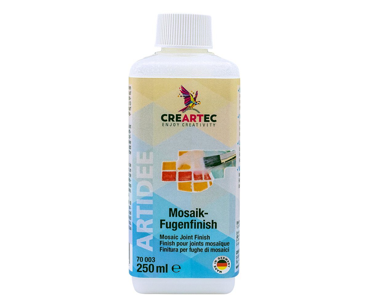 CREARTEC Firnis Mosaik-Fugenfinish - 250ml - zum Versiegeln/Schützen von Kunstwerken, wirkt wasser- und schmutzabweisend - Made in Germany