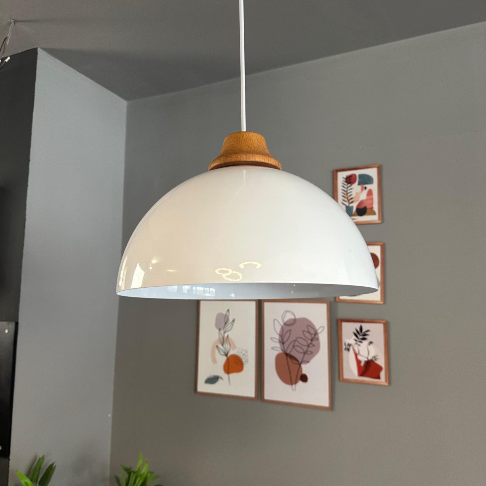 Bamyum Pendelleuchte Pendelleuchte Yimpi J Holz Metall, Modern Hängelampe, ohne Leuchtmittel