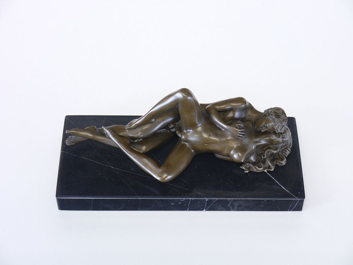 AFG Bronze erotisch Dekoobjekt Figur Liebespaar Bronzeskulptur