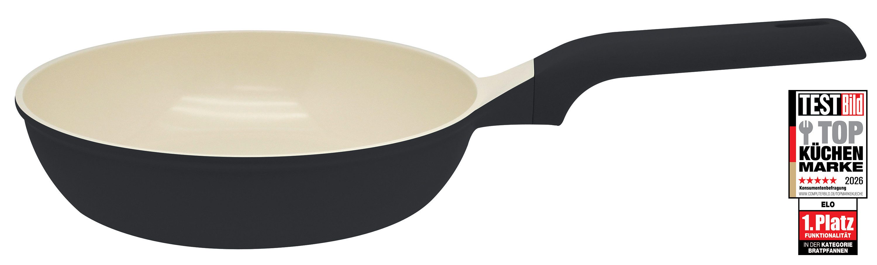 Elo Basic Schmorpfanne Colorio Pastell, Aluminiumguss (1-tlg), Außen farbig Silikon Polyester beschichtet