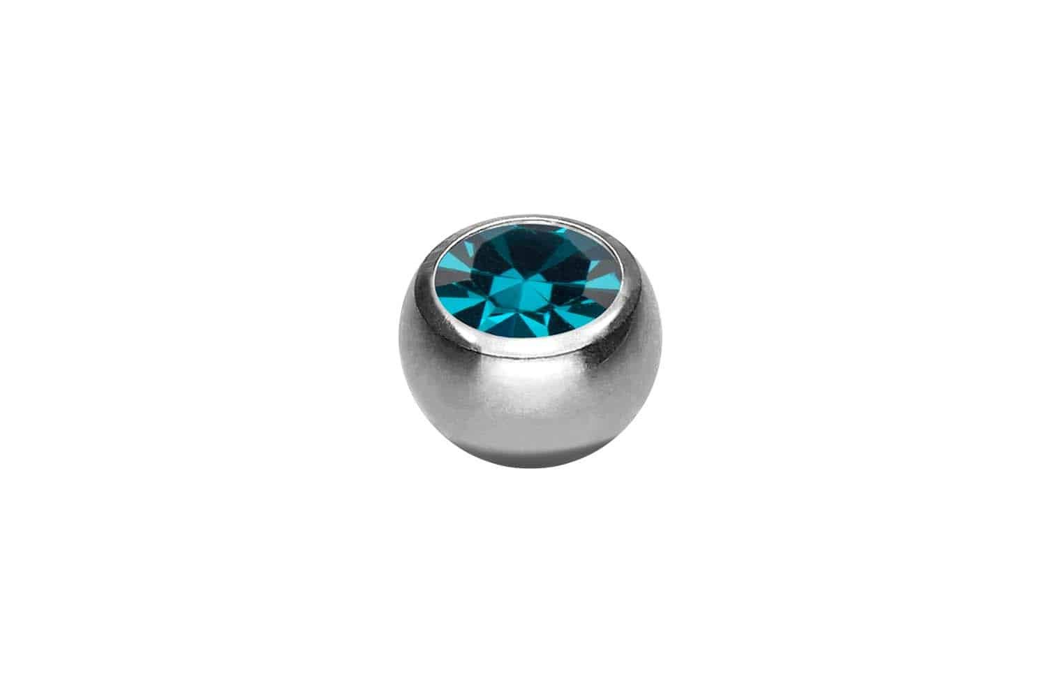 Farbe: Silberfarben + Kristall: Zirkonblau