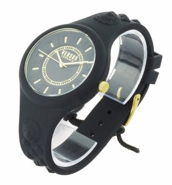 Versus Quarzuhr by Versace SOQ05 Fire Island Black Unisex Uhr Neu OVP, Silikonband mit 3 D Medusakopf