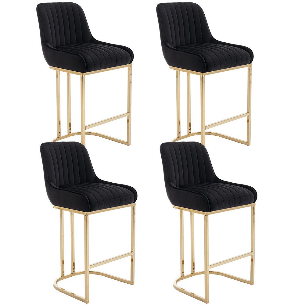 WAHSON OFFICE CHAIRS Barhocker Samt 2/4er Set Küchenhocker mit Lehne günstig online kaufen
