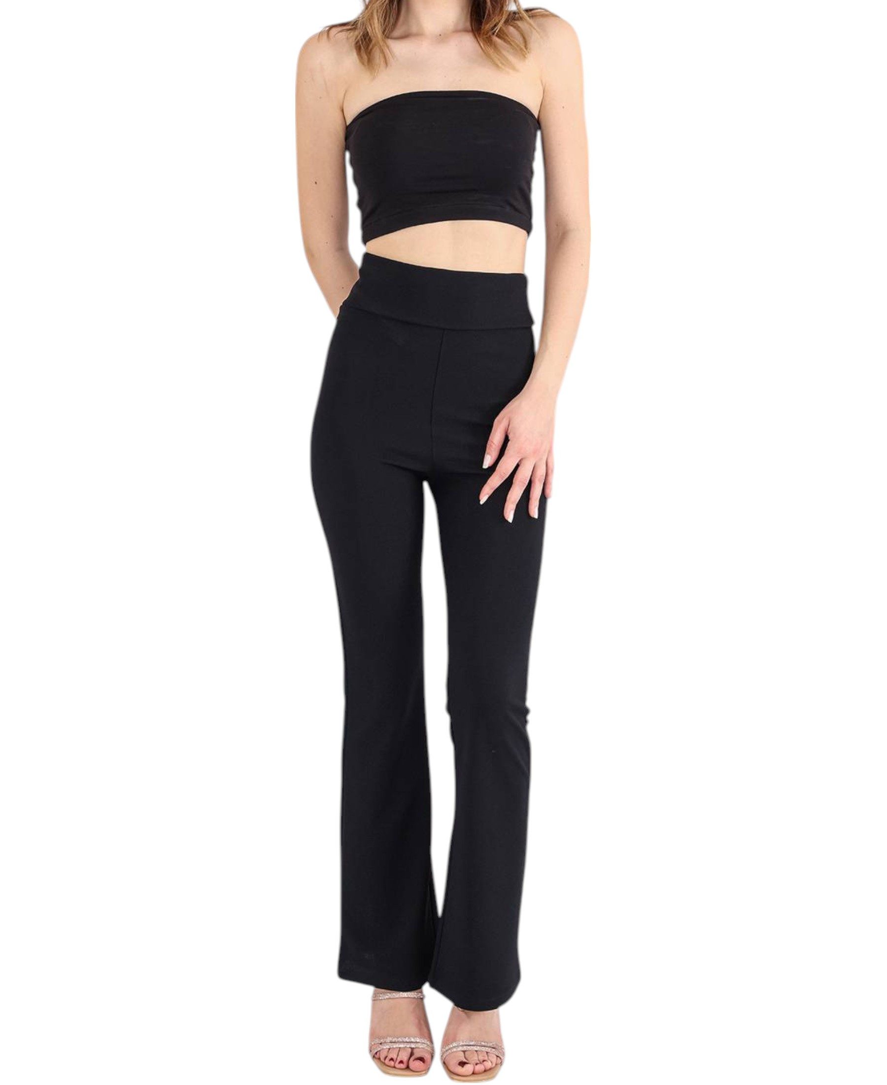 fashionshowcase Schlaghose Damen Scuba Hose High günstig online kaufen