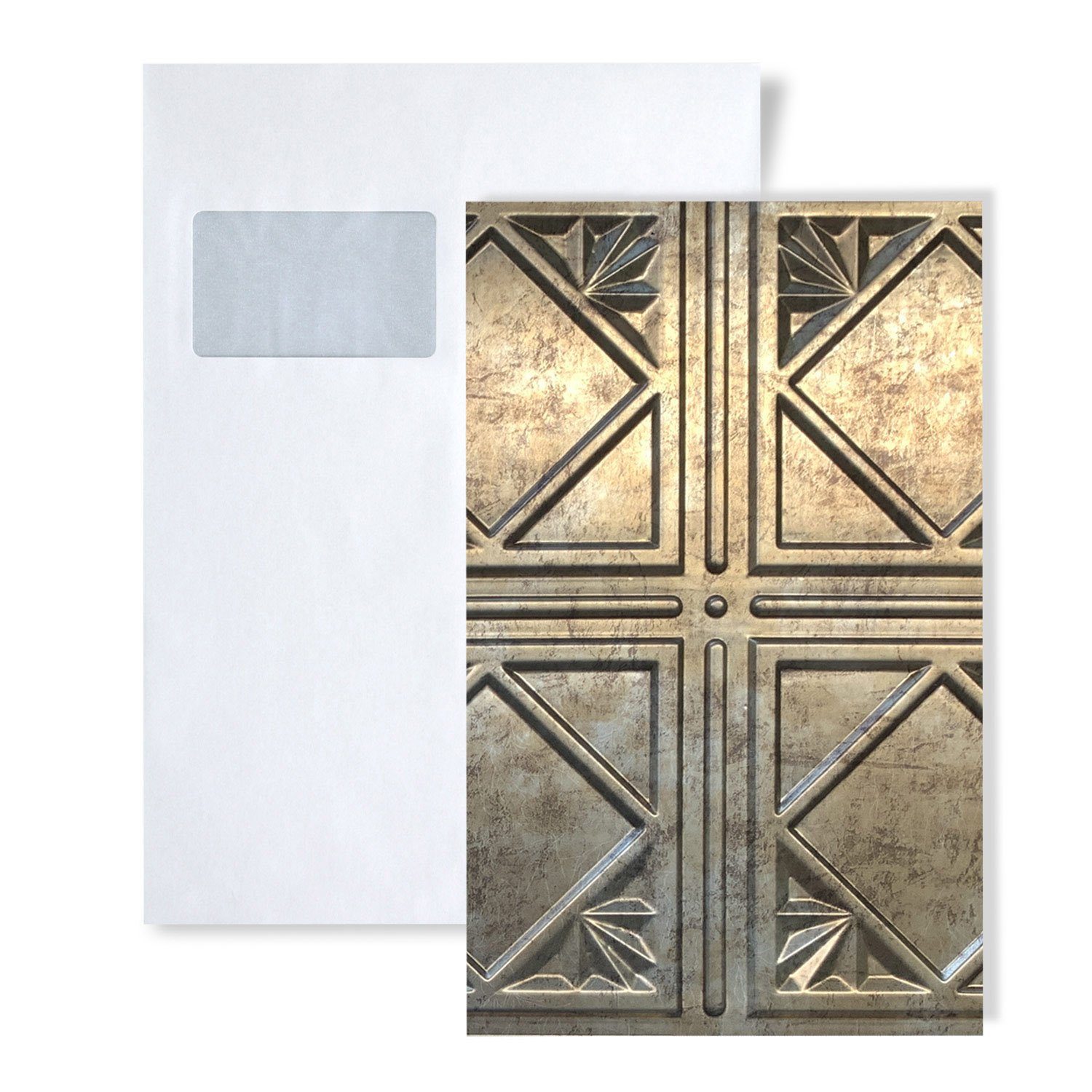 Profhome 3D Wandpaneel 1 MUSTERSTÜCK 3D S-705632 DIN A4 Wandpaneel MUSTER, BxL: 20x20 cm, 0 qm, (1 MUSTERSTÜCK, Produktmuster, 1-tlg., Muster des 3D Wandpaneels) silber