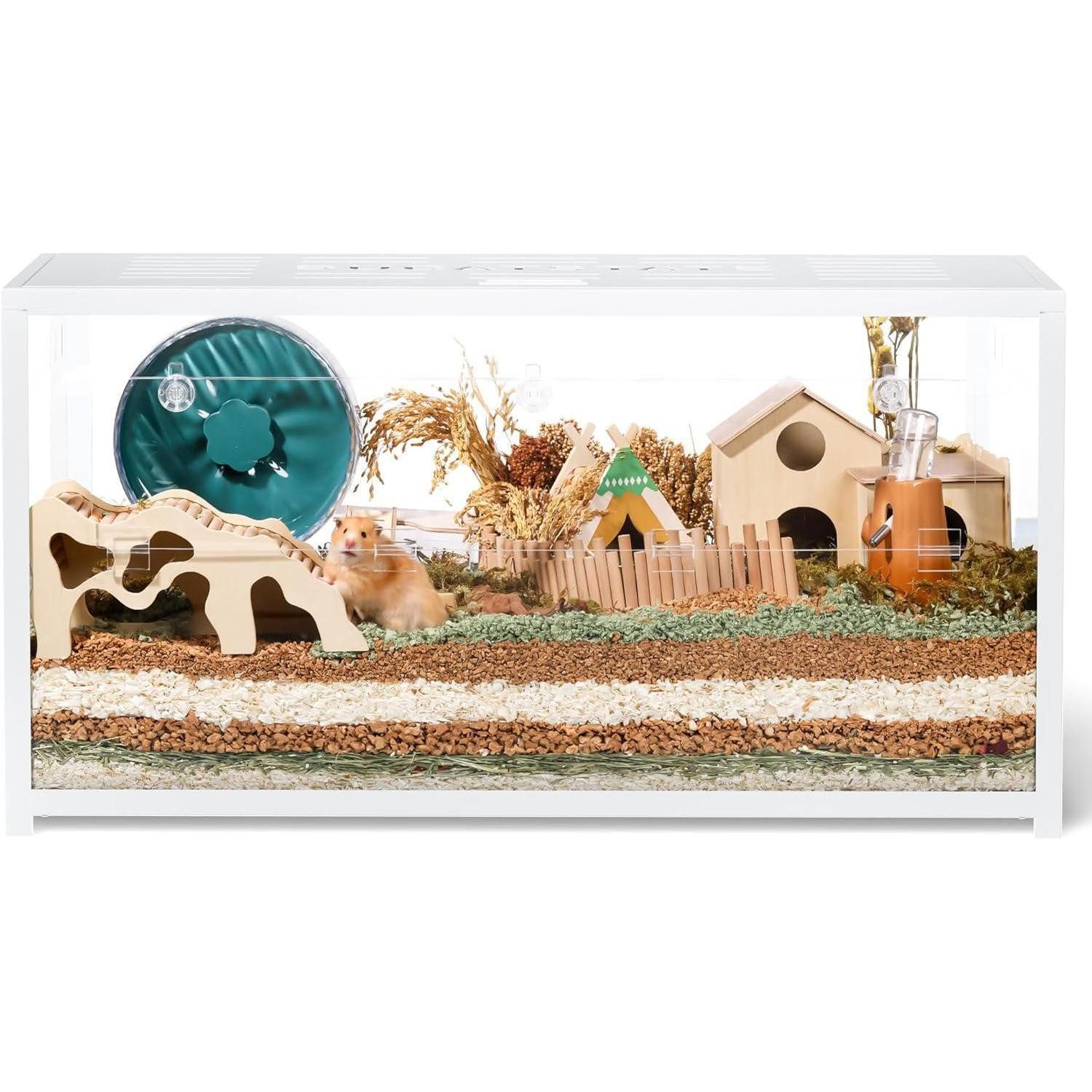 LuxusKollektion Kleintierkäfig Hamsterkäfig Metall 2,0 Groß stapelbar tiefem Graben 100x50x52,5cm