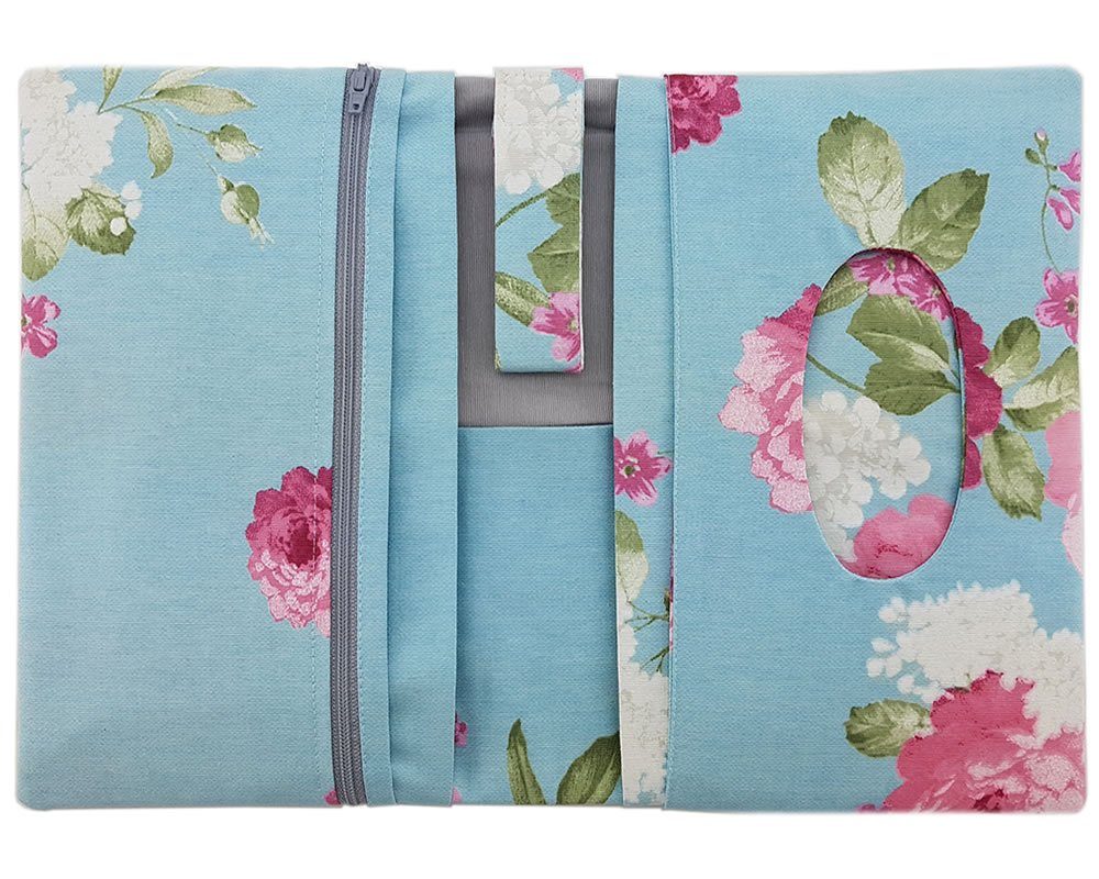 JOLLAA Windeltasche Classic Rose Mint Pink, kleine Wickeltasche für Windeln & Feuchttücher, Wickelmäppchen