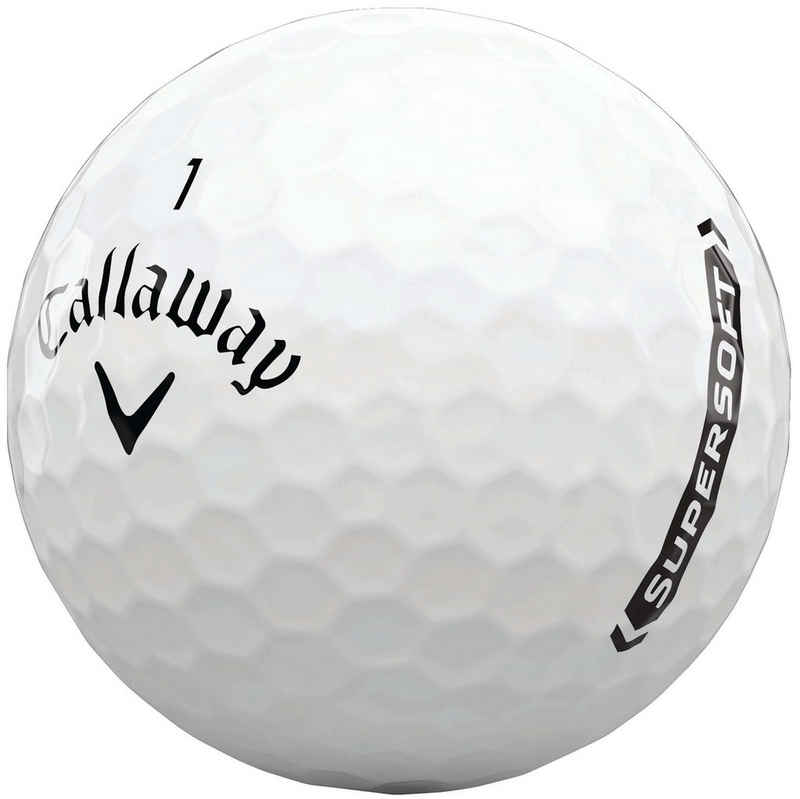 Callaway Golfball Callaway Supersoft Golfball (1 Dutzend) 12 Stück, geringer Spin,2-Piece Konstruktion,ultraniedrige Kompression