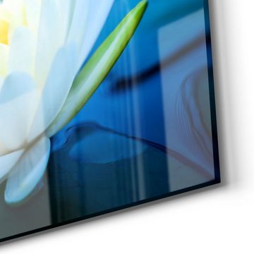 DEQORI Magnettafel 'Lotusblüte im Wasser', Whiteboard Pinnwand beschreibbar