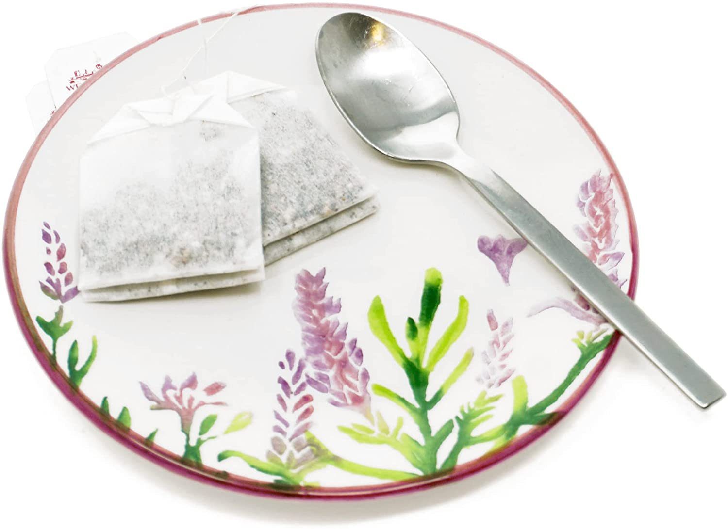 Lashuma Teller Lavendel, (4 St), Keramik Set aus kleinen Esstellern, Servierplatten rund Ø 15 cm