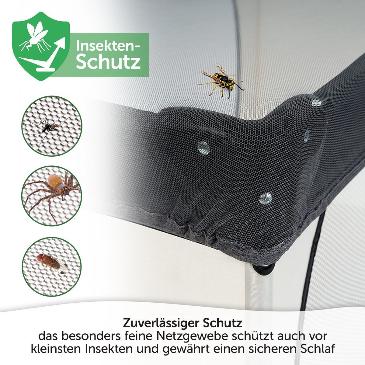 Zamboo Baby-Reisebett Universal - Grau, Insektenschutz günstig online kaufen