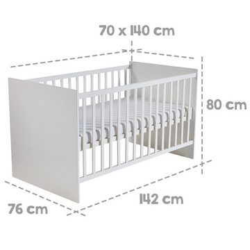 roba® Babyzimmer-Komplettset Maren 2-teilig, Kombi-Kinderbett & breite Wickelkommode